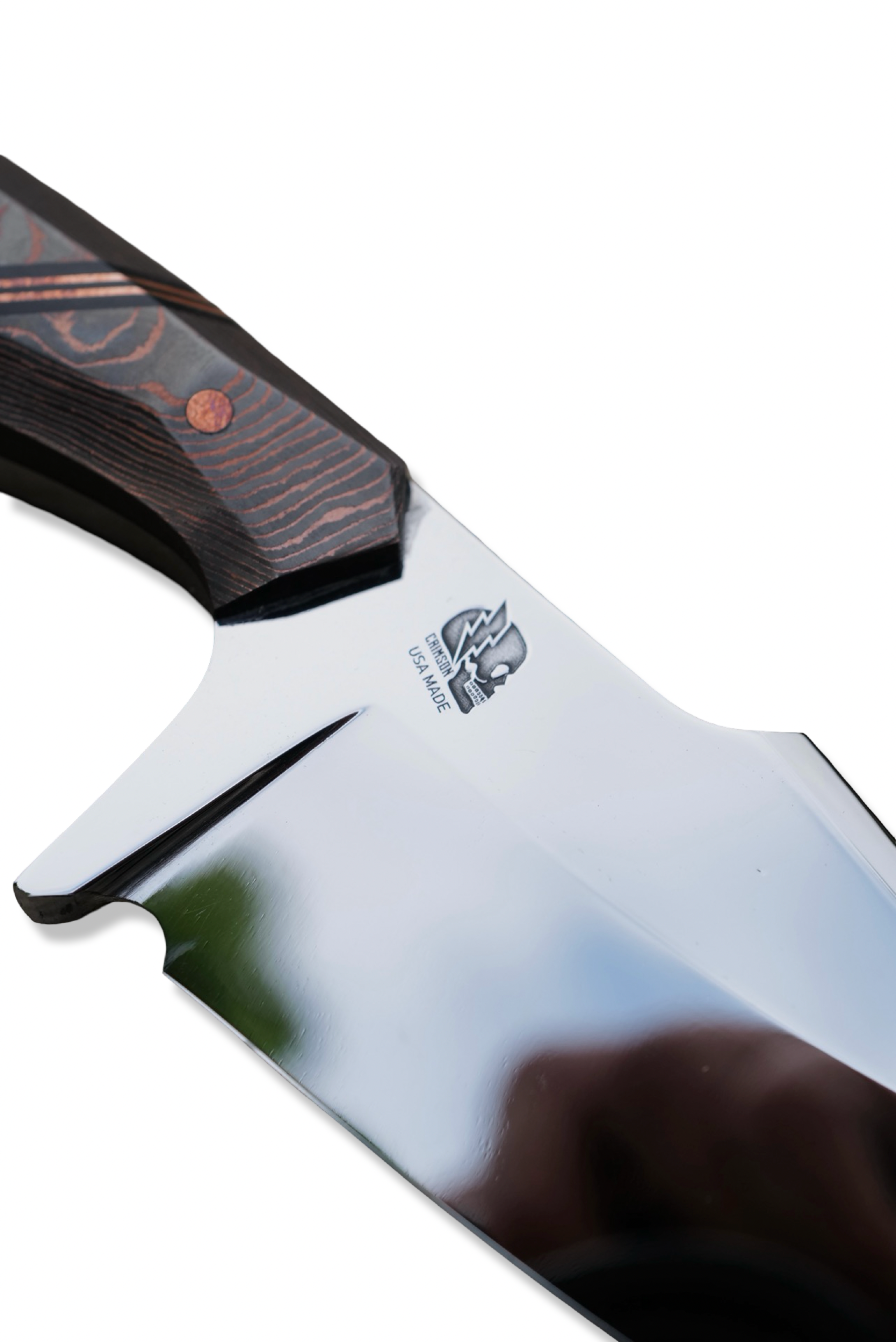 Reaper Custom 1 of 1 - Mirror Polish / Copper Carbon / Double Copper Split + Hardware / Black Liner / Sheath Included