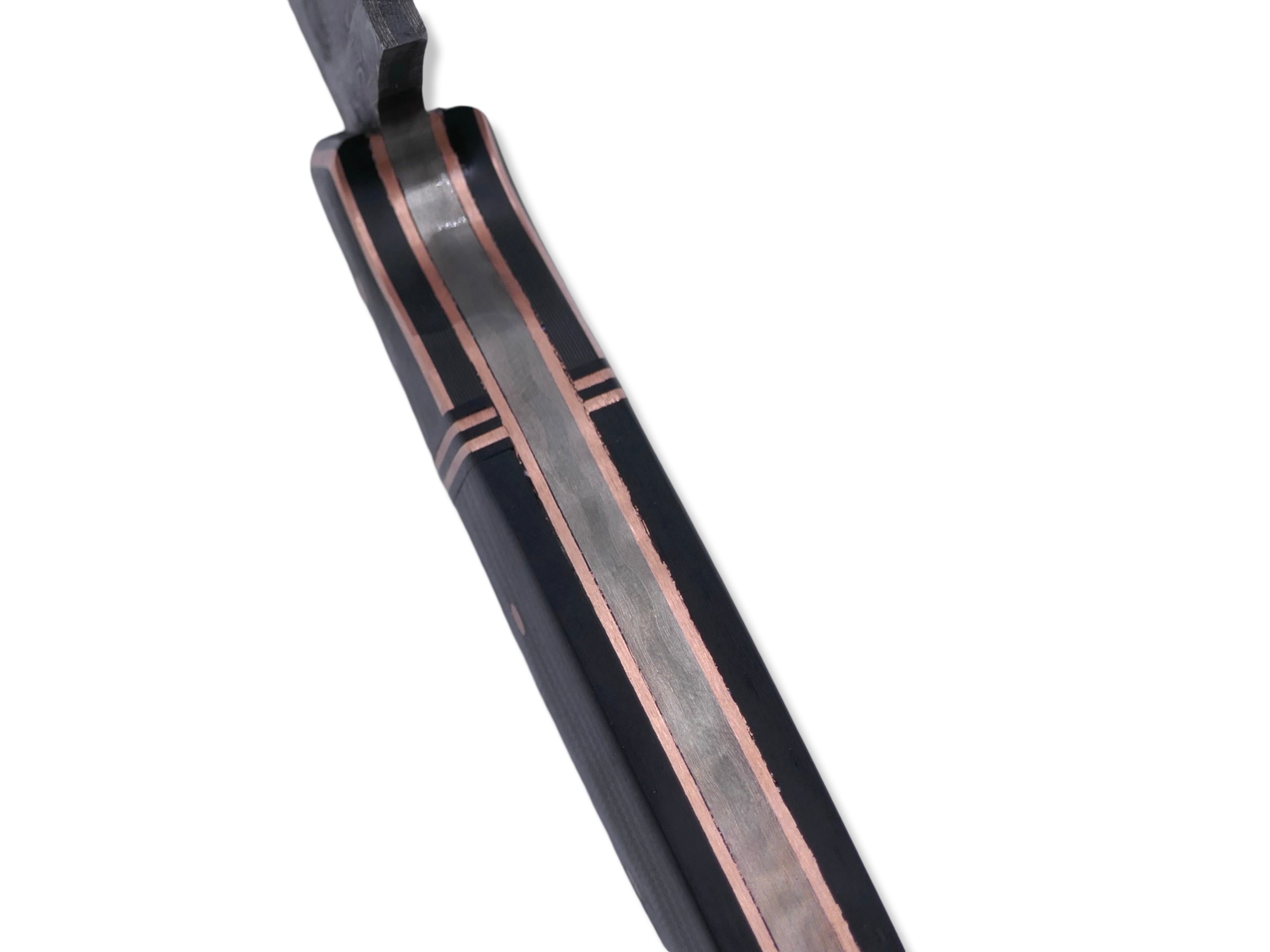 Pro Hunter Custom 1 of 1  - Baker Forge Elite Copper Mai Ripple / Camo Carbon W/ Copper Inlays + G-10 Handle / Copper Liner Made For D. Cormier