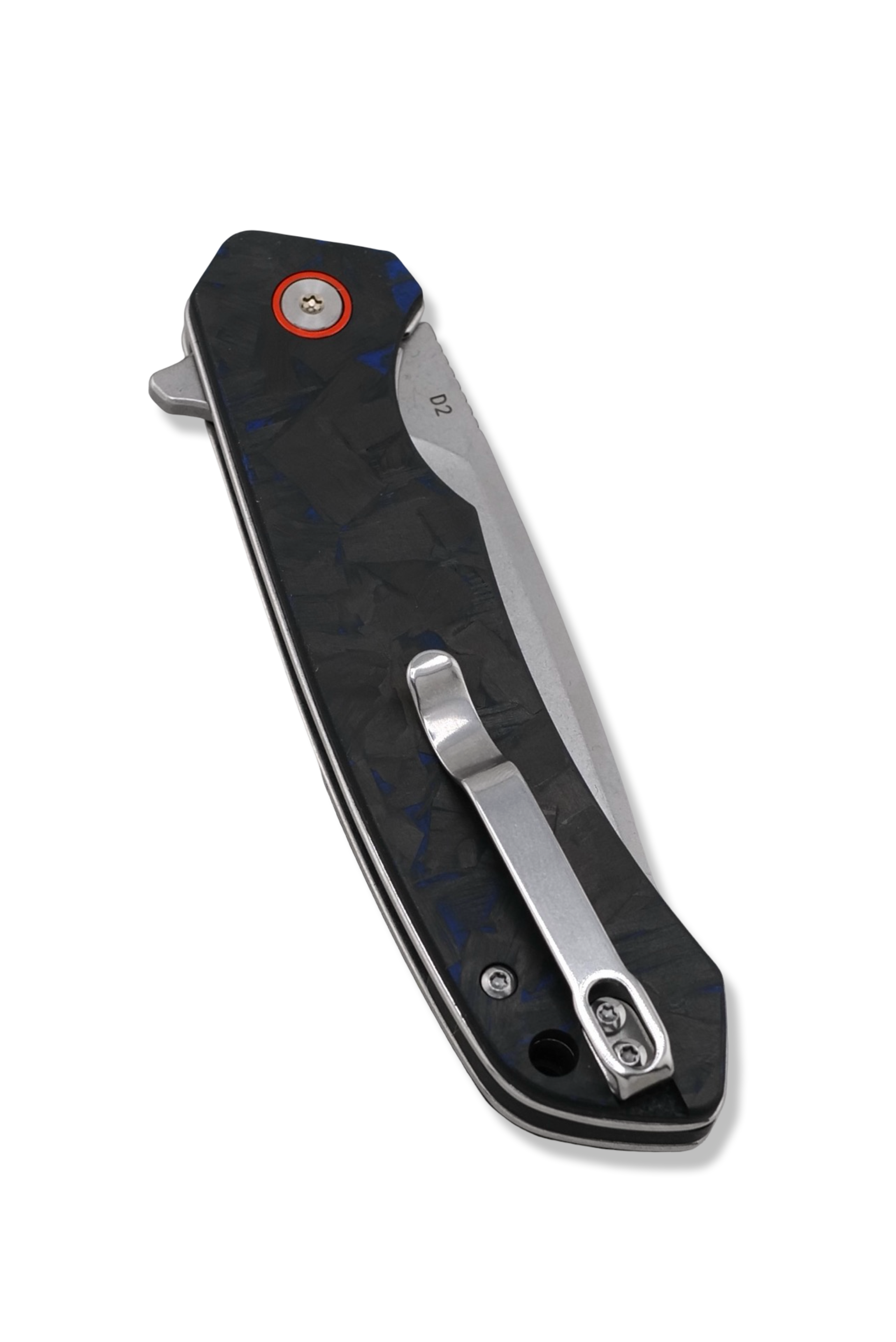 Copperhead Folder - Black / Blue Carbon Fiber Handle / Stonewash