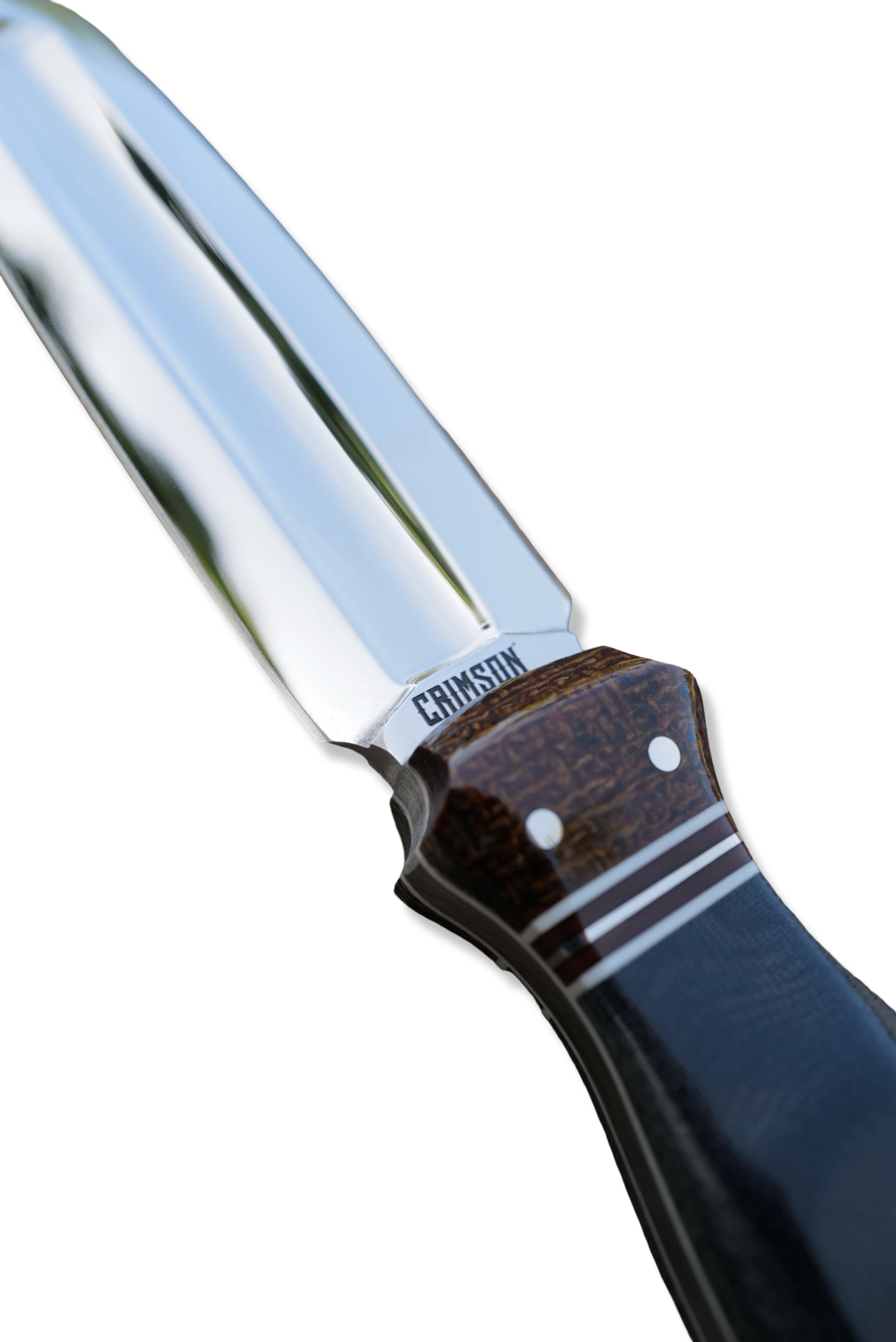 Custom Dagger W/ Fuller - Mirror Polish / Westinghouse Micarta Front and back / White G-10  + Westinghouse and Nickel Split / Black Micarta Middle