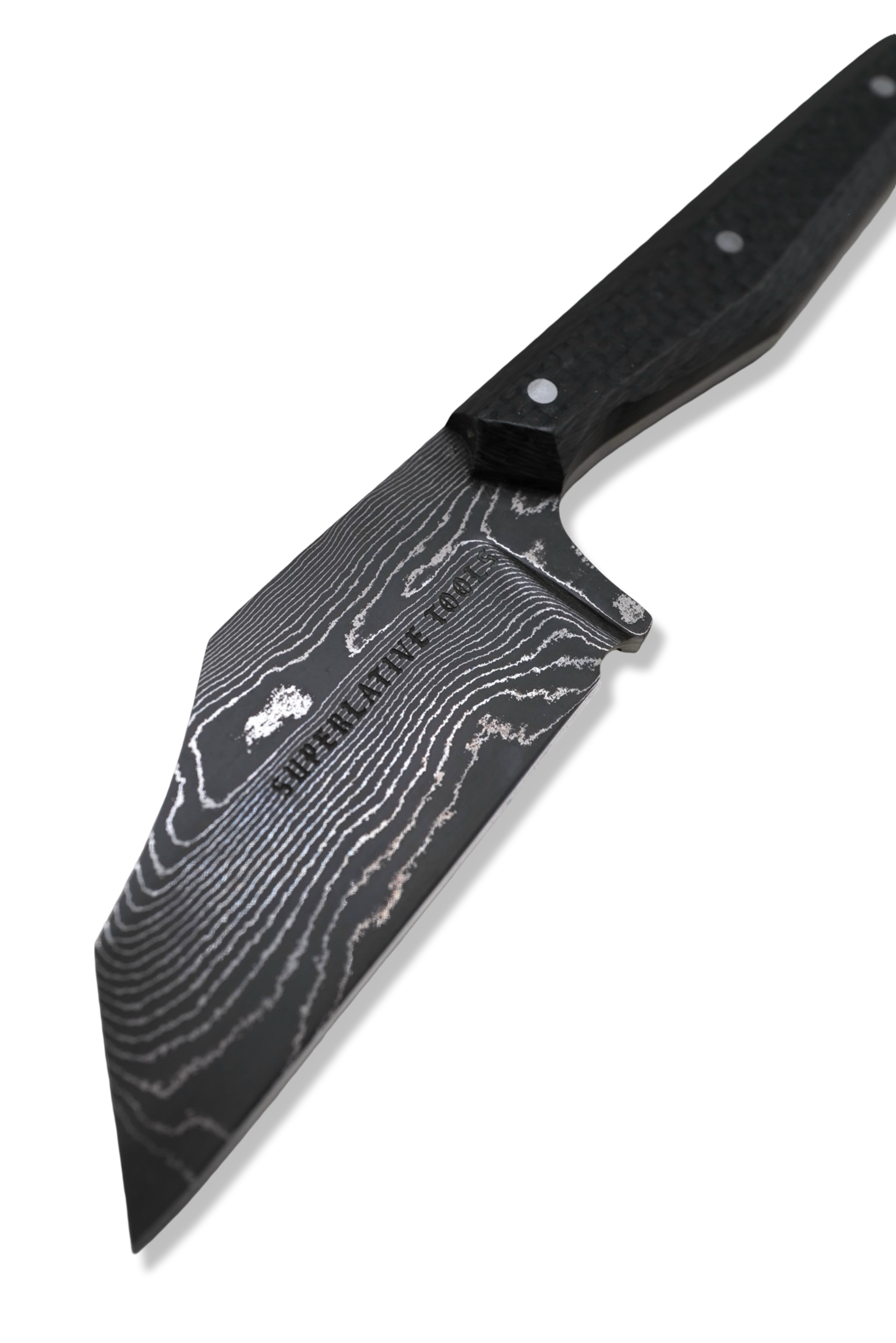Mini Skinner Custom - Vegas Forge Stainless Damascus / Carbon Fiber Handle