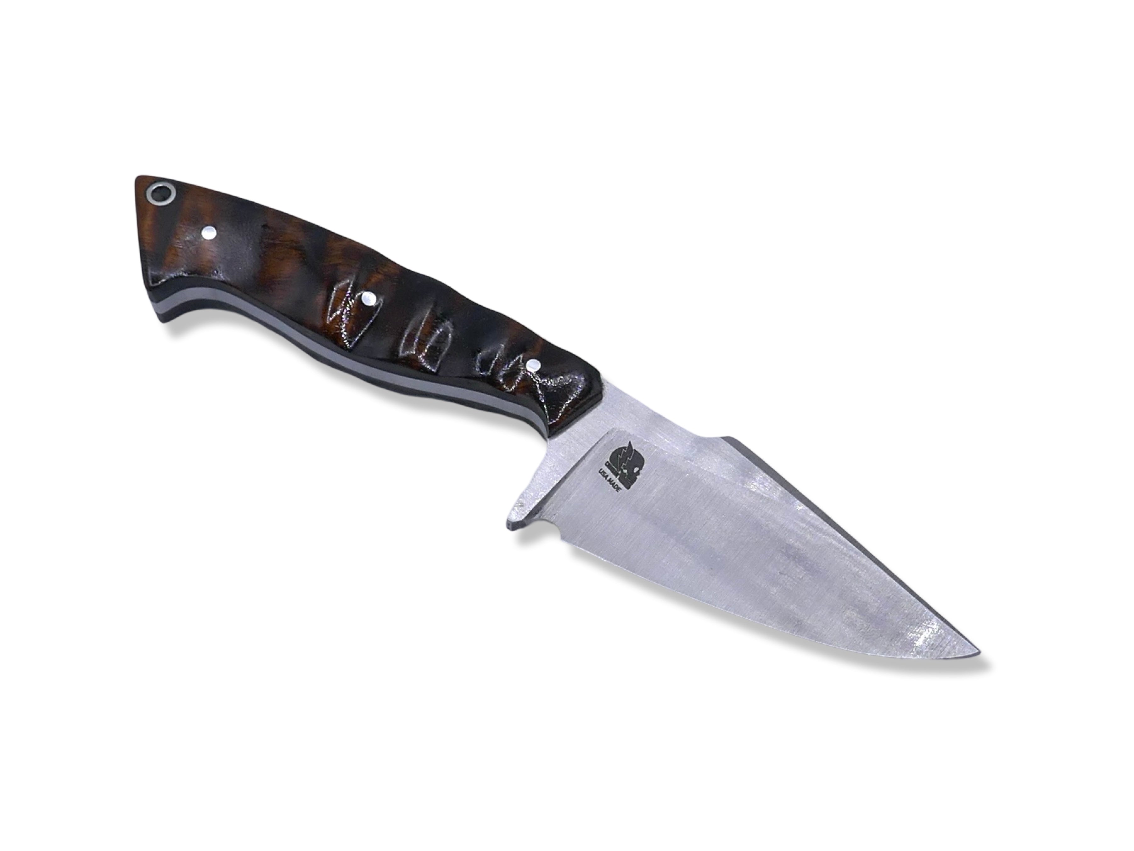 Reaper Custom 1 of 1  - Satin Finish / Hawaiian koa Handle / Black G-10 Liner
