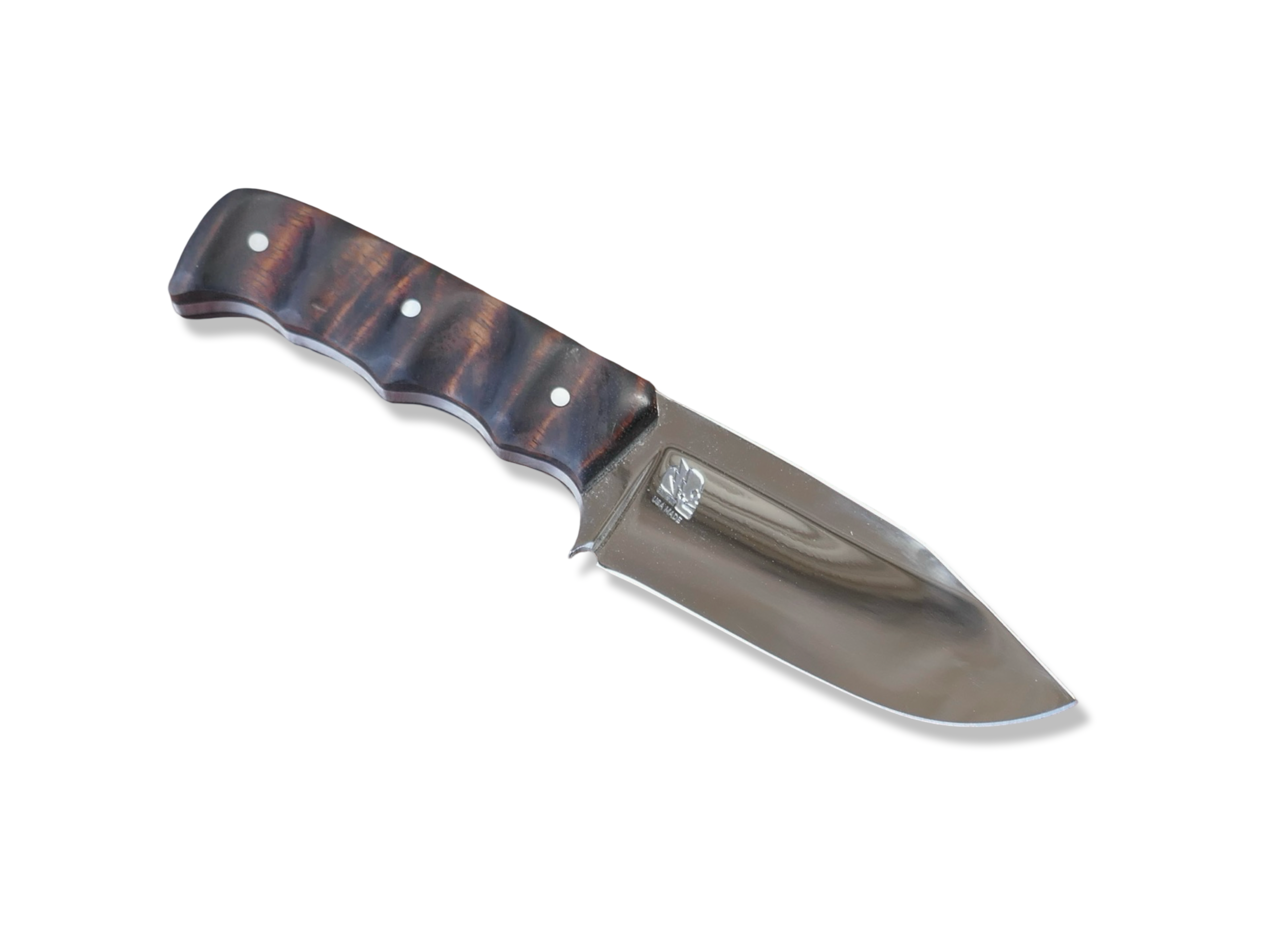 Slayer Mini Hollow Grind Custom - Mirror Polished / Hawaiian Koa Handle / Sheath Included