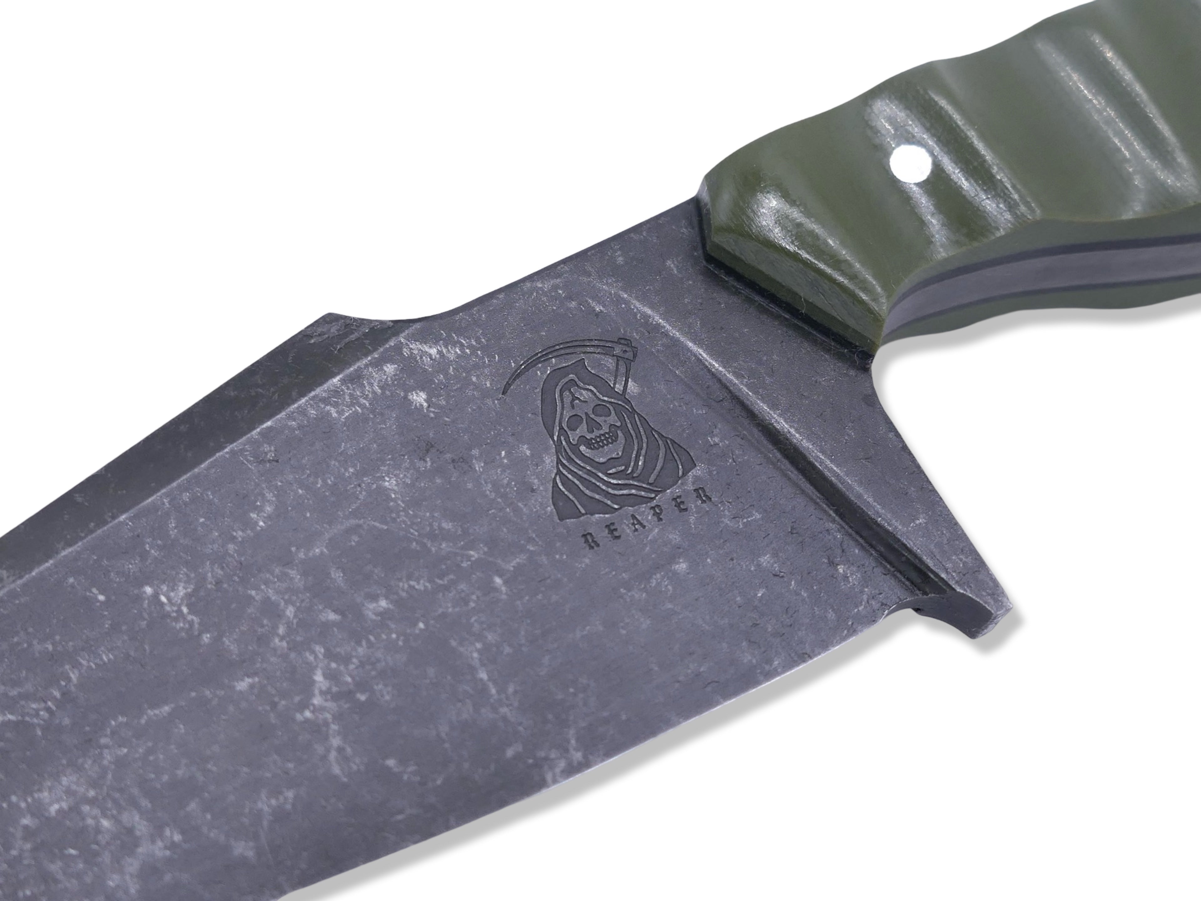 Reaper - Dark Stonewash / OD Green G-10 / Black G-10 Liner