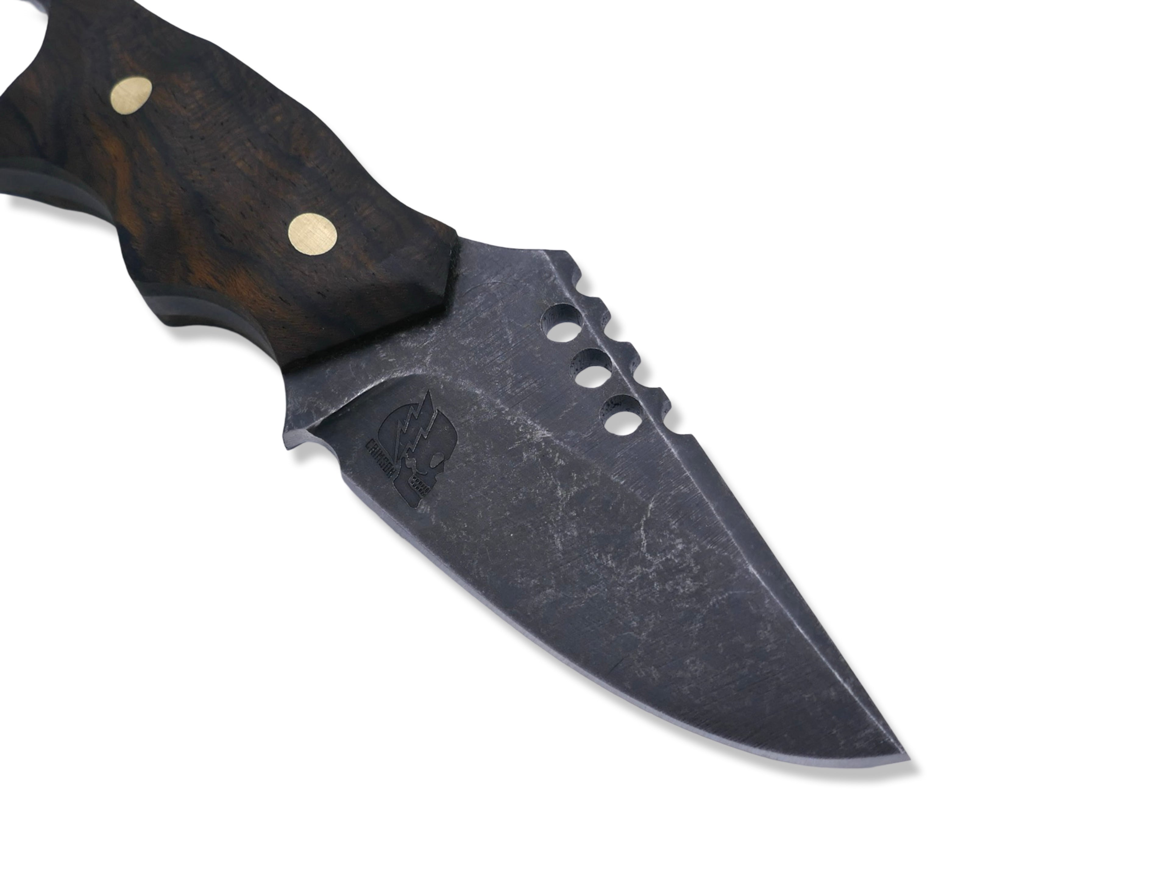 IRON WOLF - Dark Stonewash / Ziricote Handle / Brass Pins