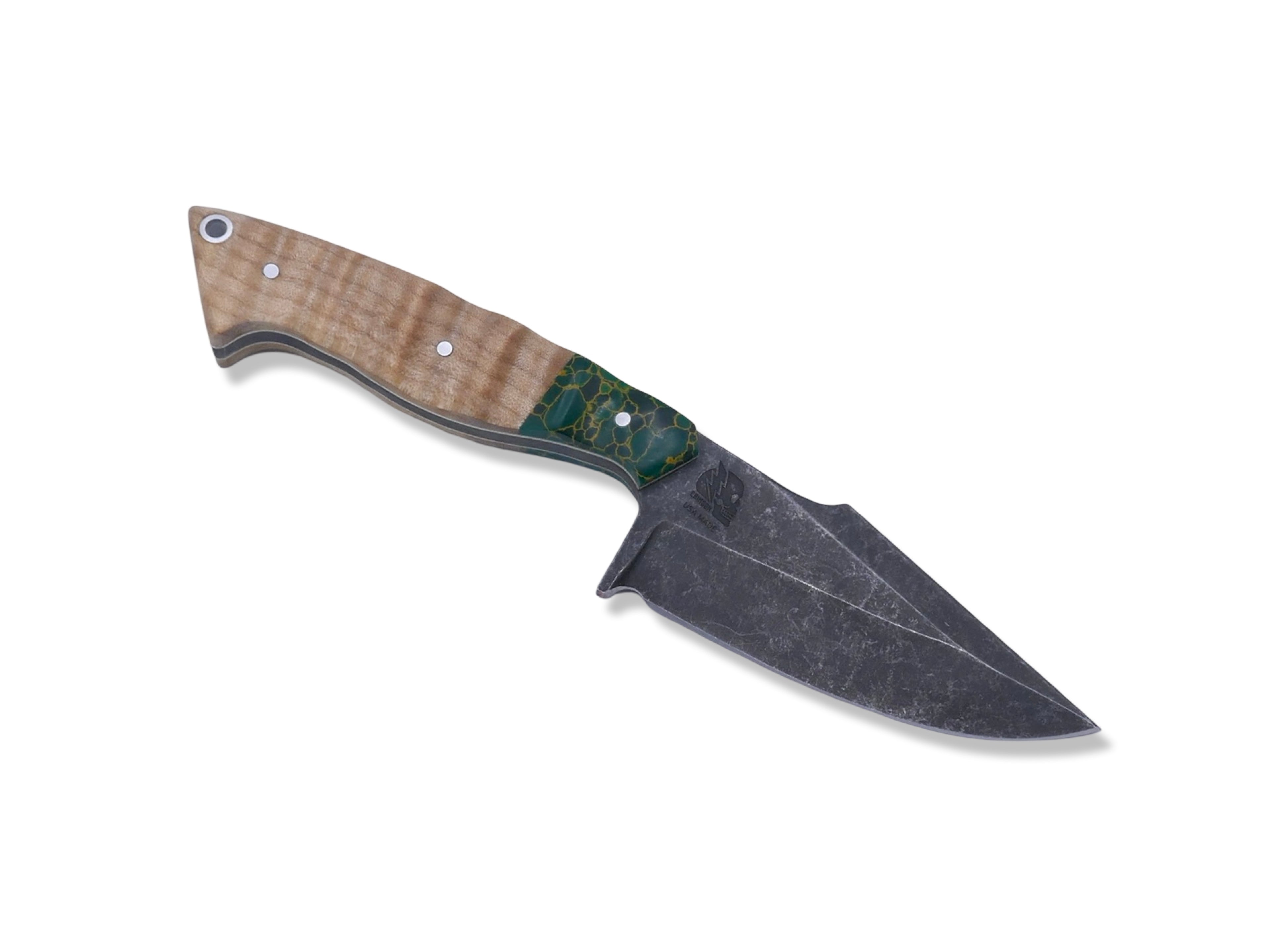 Reaper Custom 1 of 1  - Harpoon Grind / Dark Stonewash / Tru Stone + Maple Handle