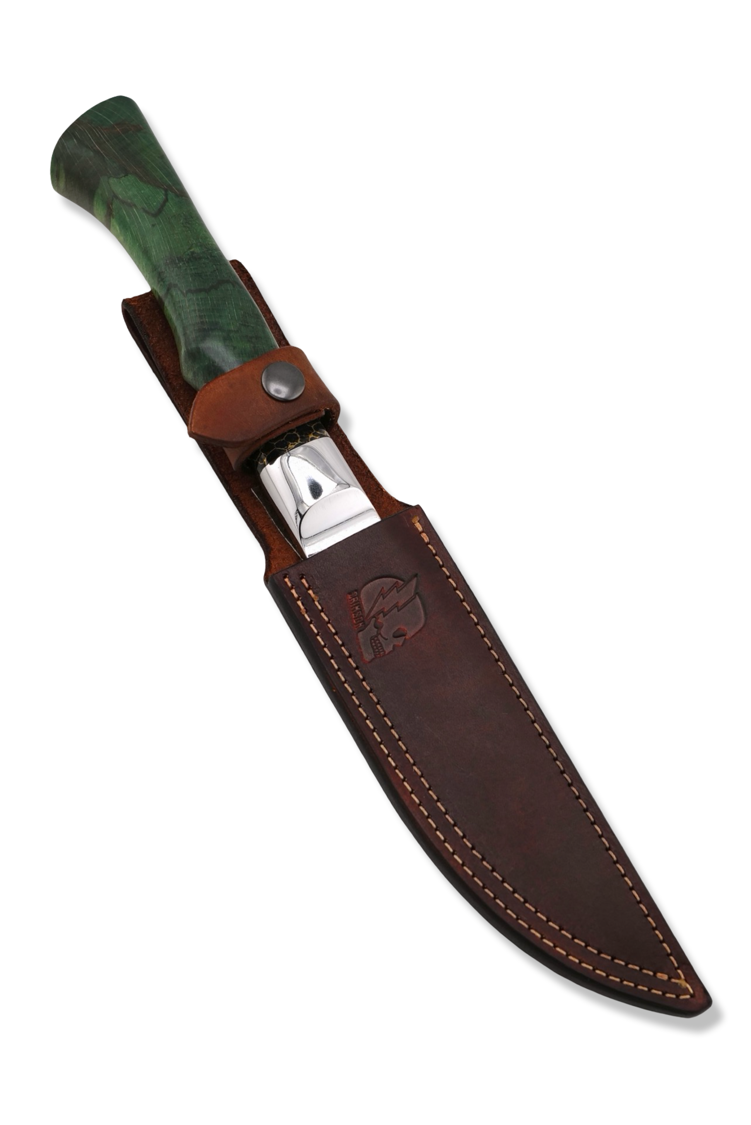 Custom Integral - Mirror Polish / Green Raffir Handle