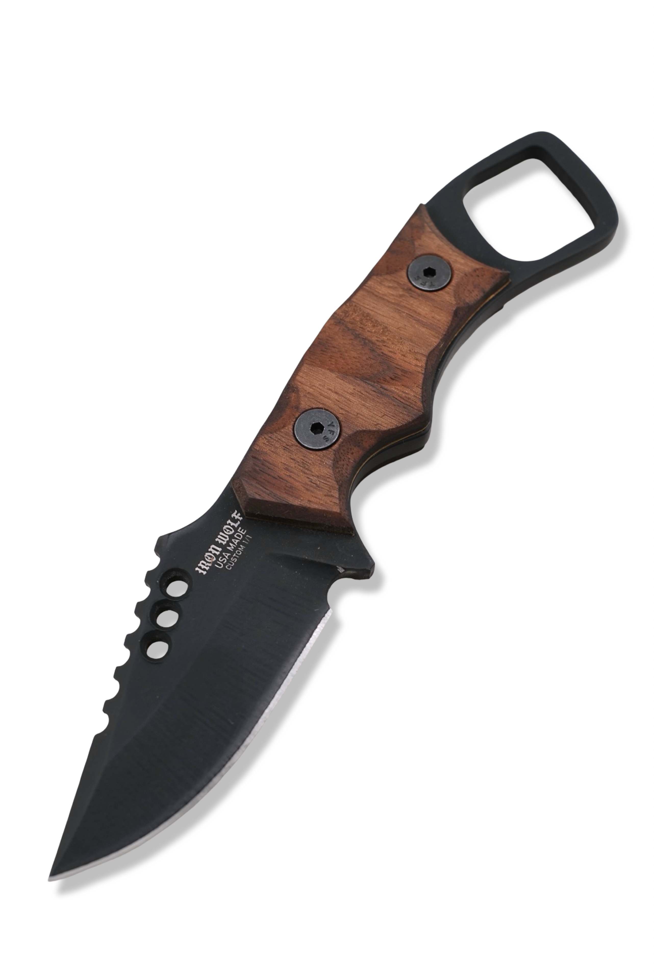 RPM Iron Wolf Custom 1/1  - Black Cerakote / Walnut w/ Brass Liner  /  Leather Sheath Included