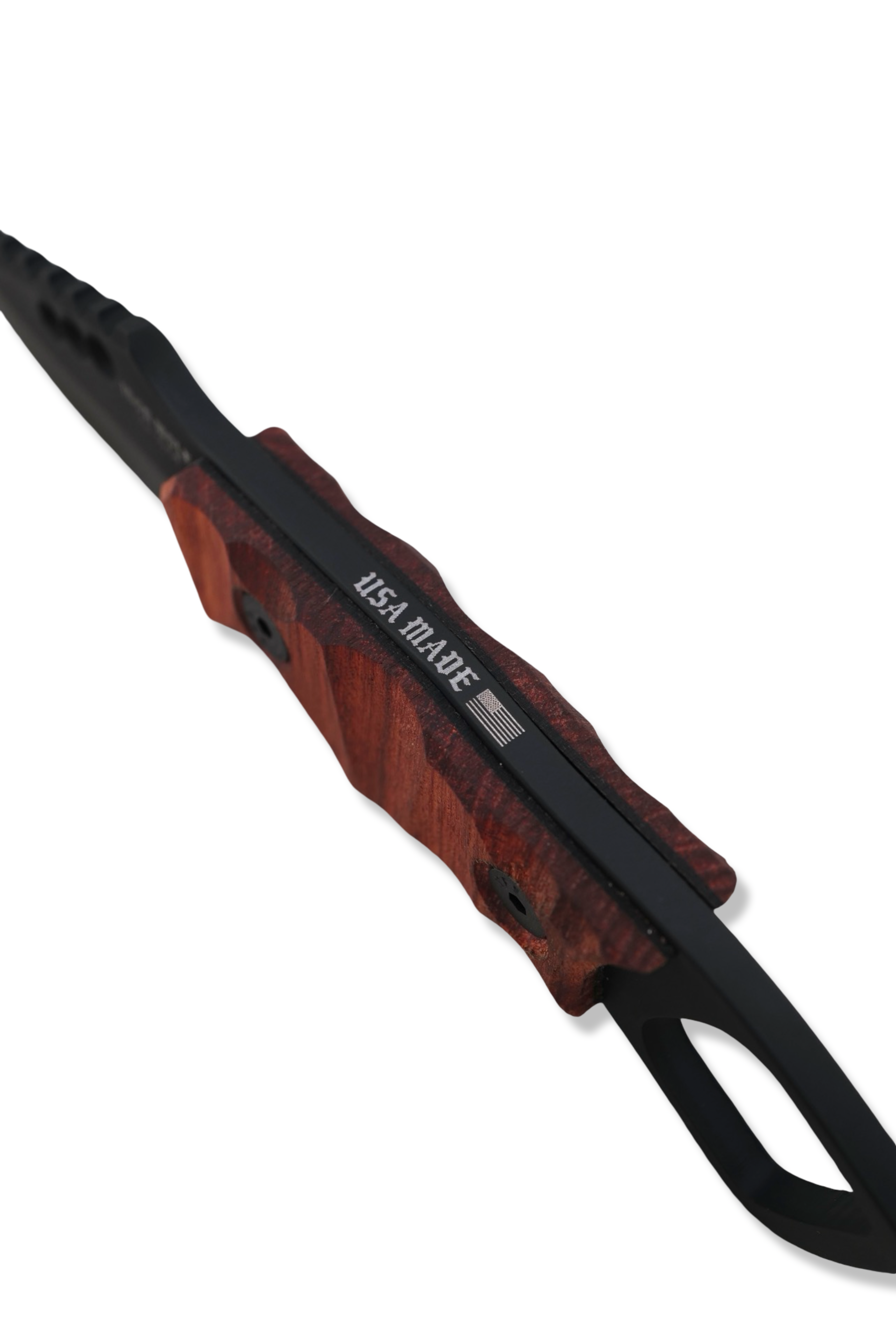 RPM Iron Wolf Custom 1/1  - Black Cerakote / Bloodwood Handle / Black Liner /  Leather Sheath Included