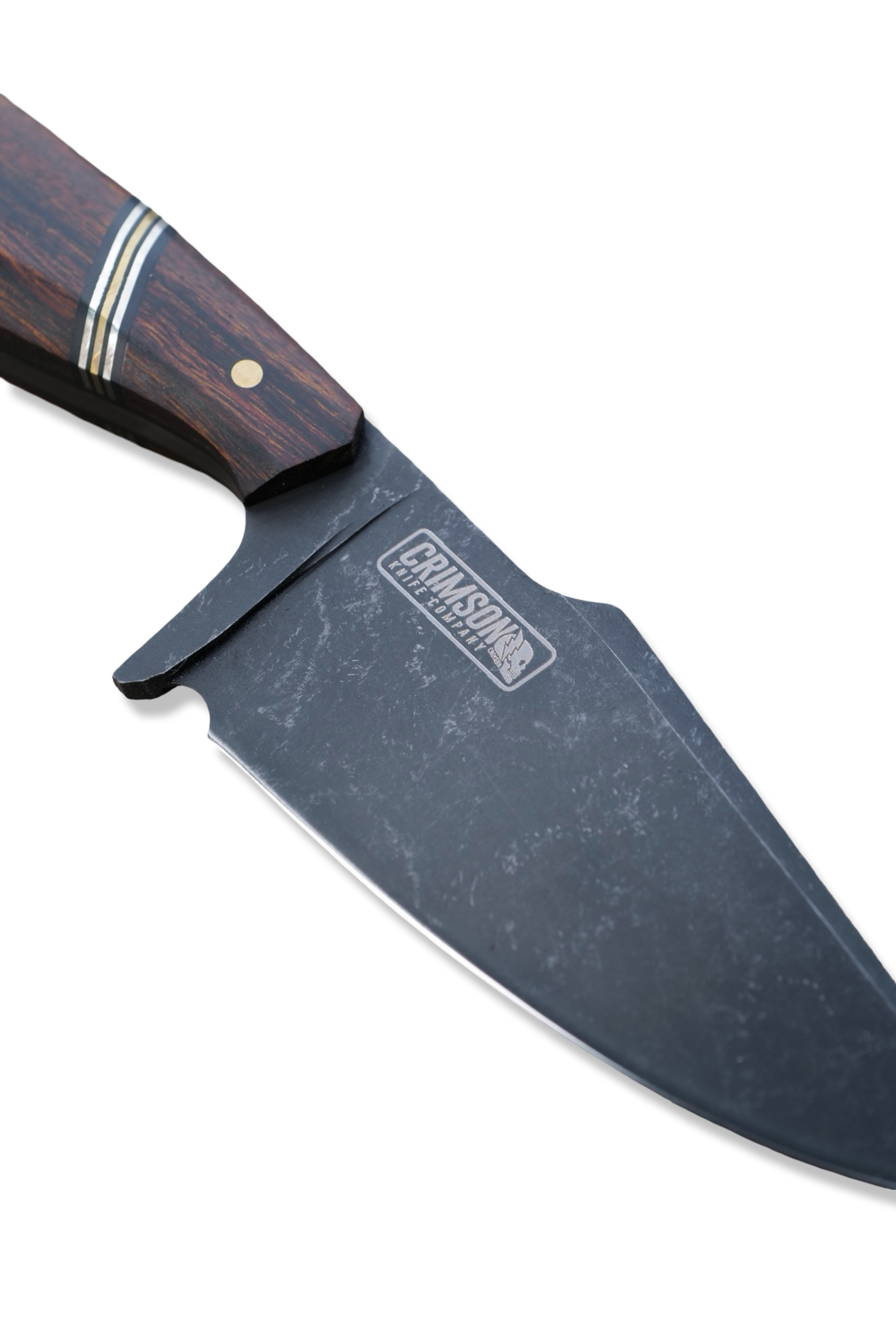 Reaper Custom 1 of 1 - Dark Stonewash / Iron Wood Handle / Dual Nickel + Brass Splits / Brass Hardware / Sheath Included