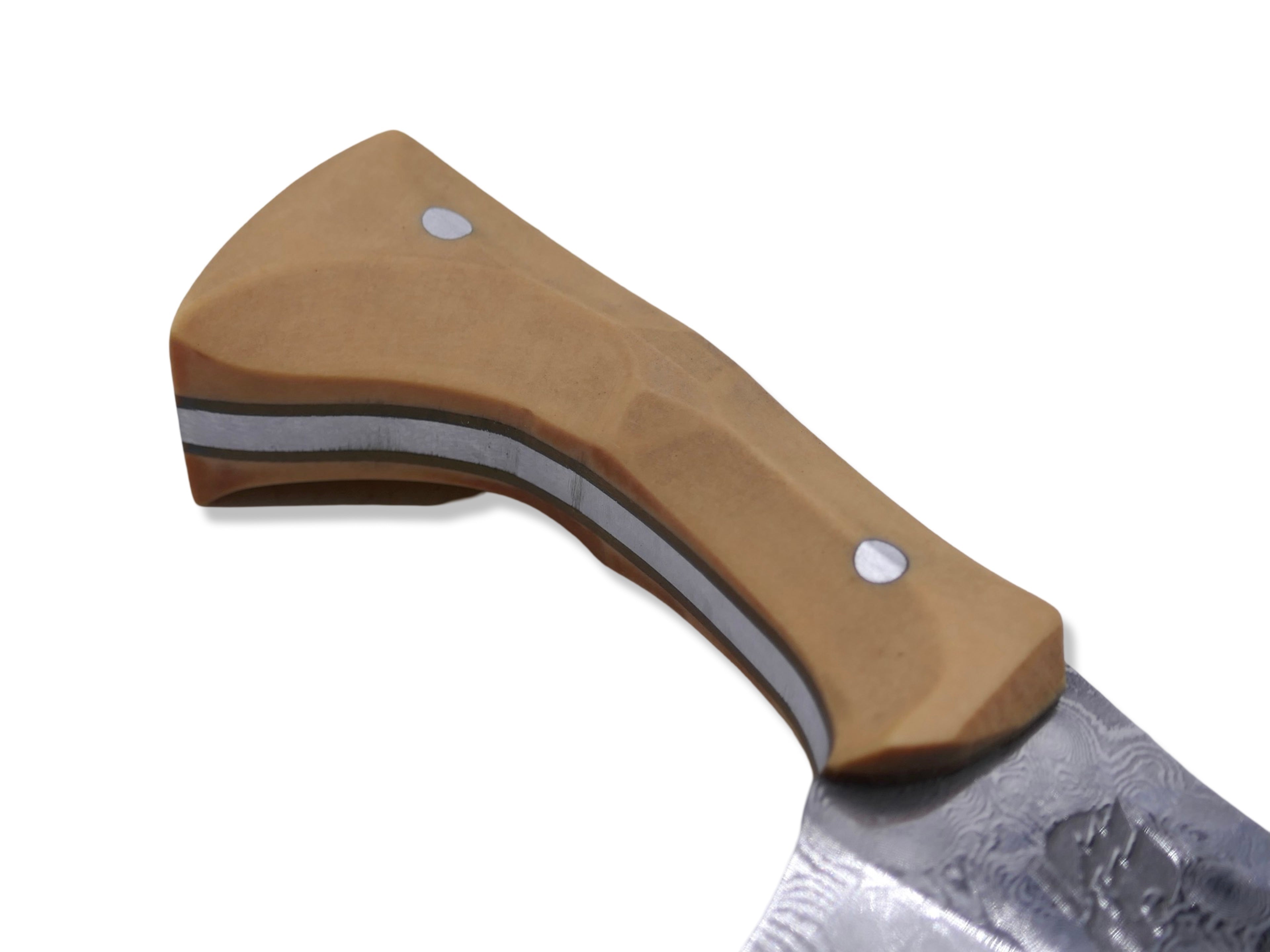 Piranha - Vegas Forge Stainless Damascus / 1970’s GE Paper Micarta