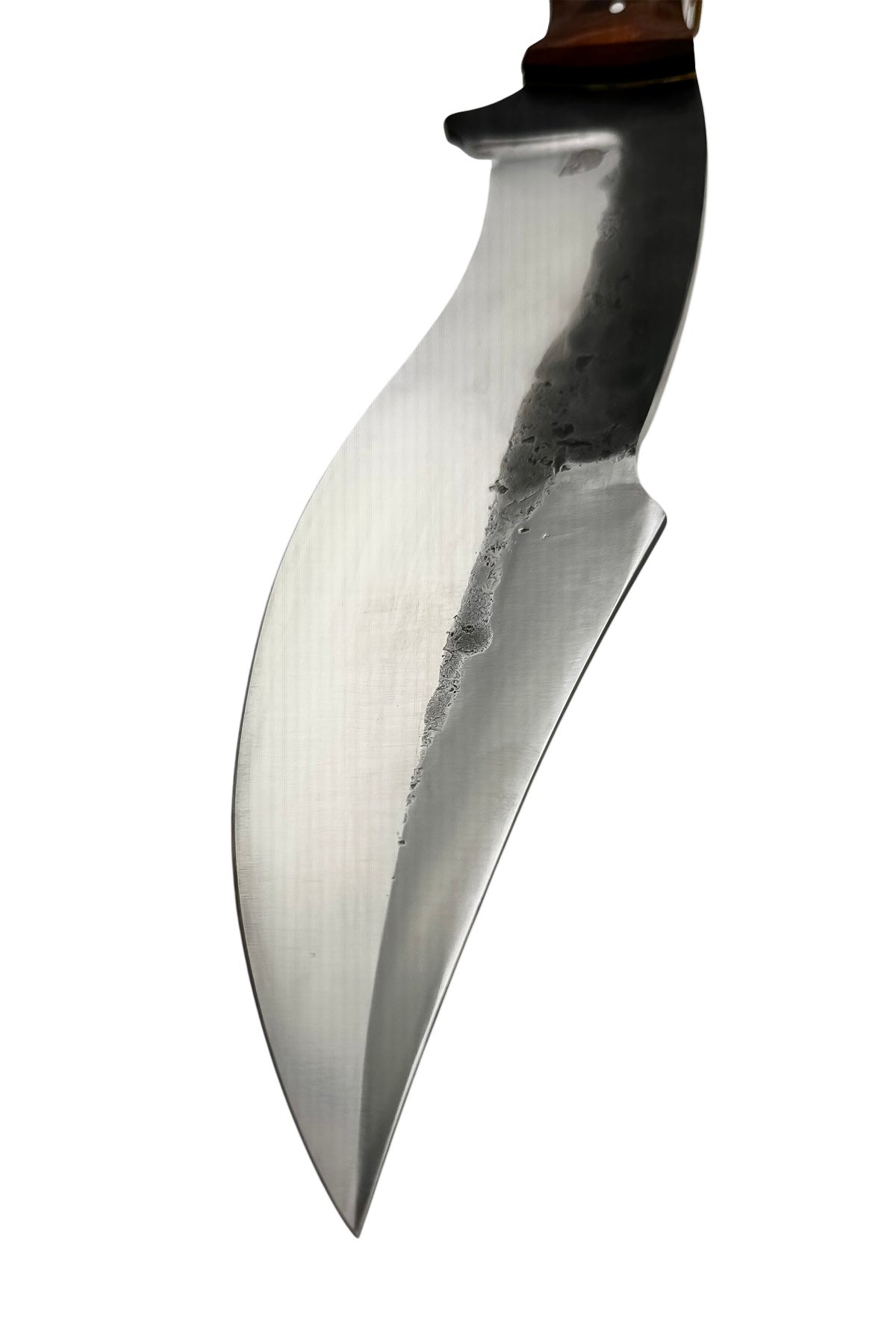Forged Bowie Custom - Hollow Grind / Hawaiian Koa Handle / Yellow G-10 Liner