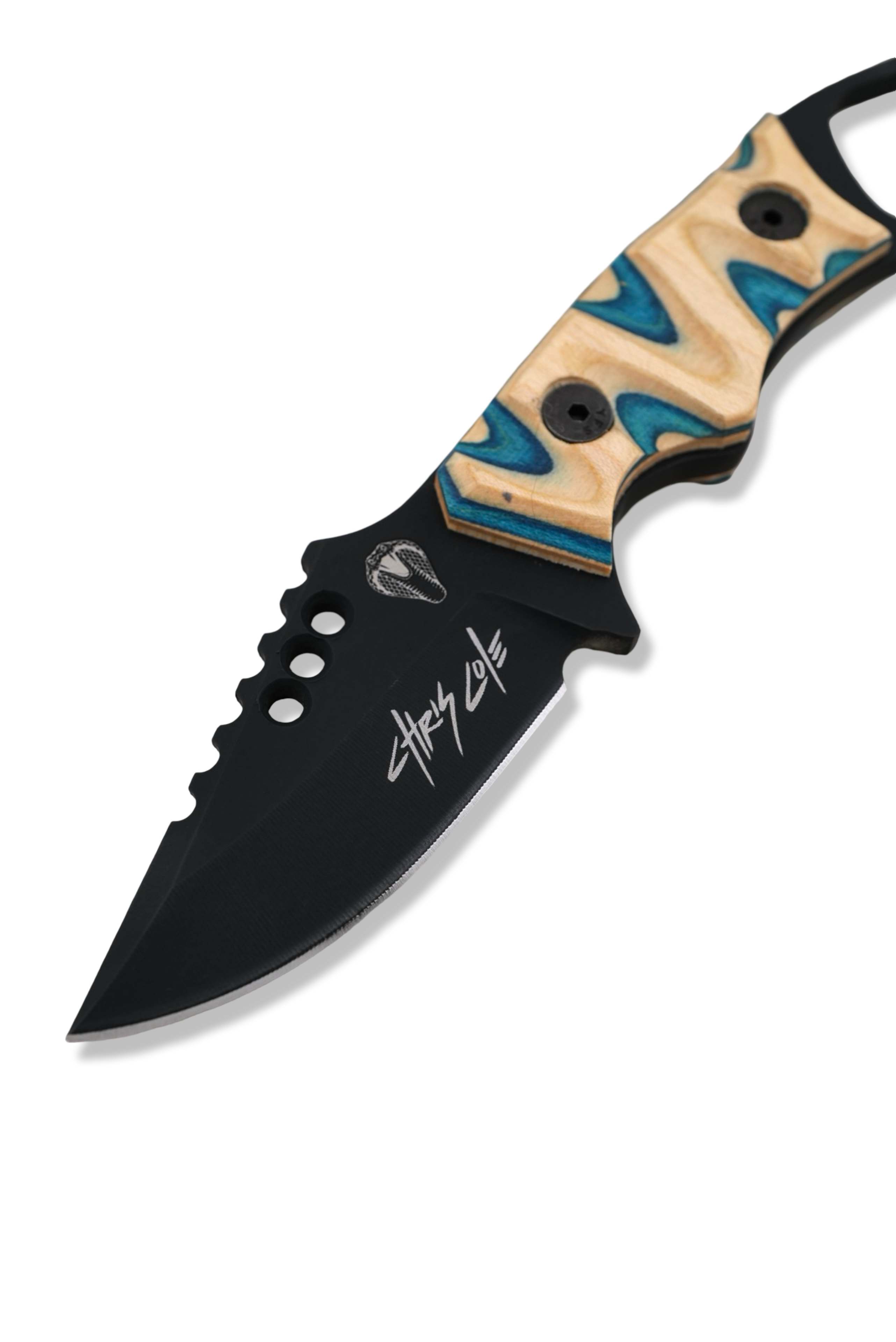 RPM Iron Wolf  “ CHRIS COLE EDITION “ - Black Cerakote / Chris Cole Skateboard Handle / Limited to 10 Pieces / Leather Sheath Included