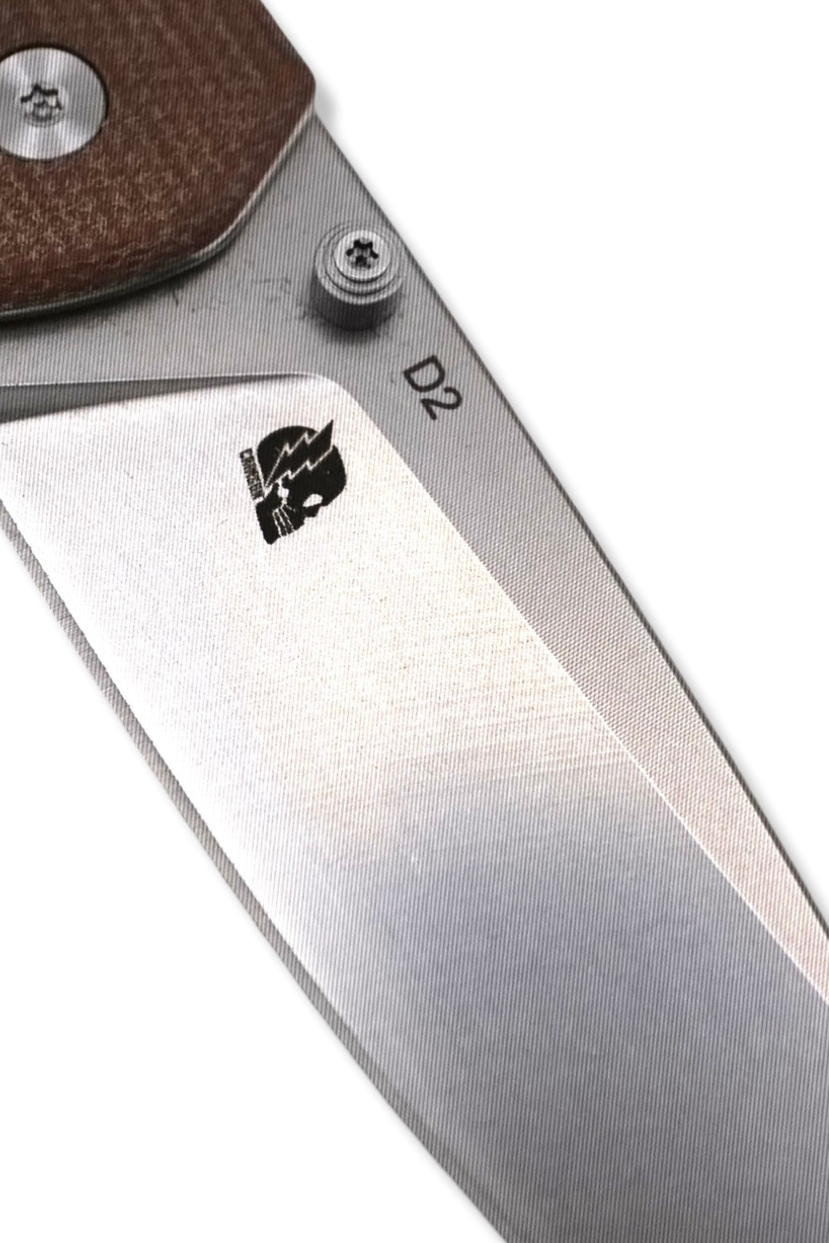 Q7 Flipper Folder - Tan Micarta Handle / Stonewash Blade