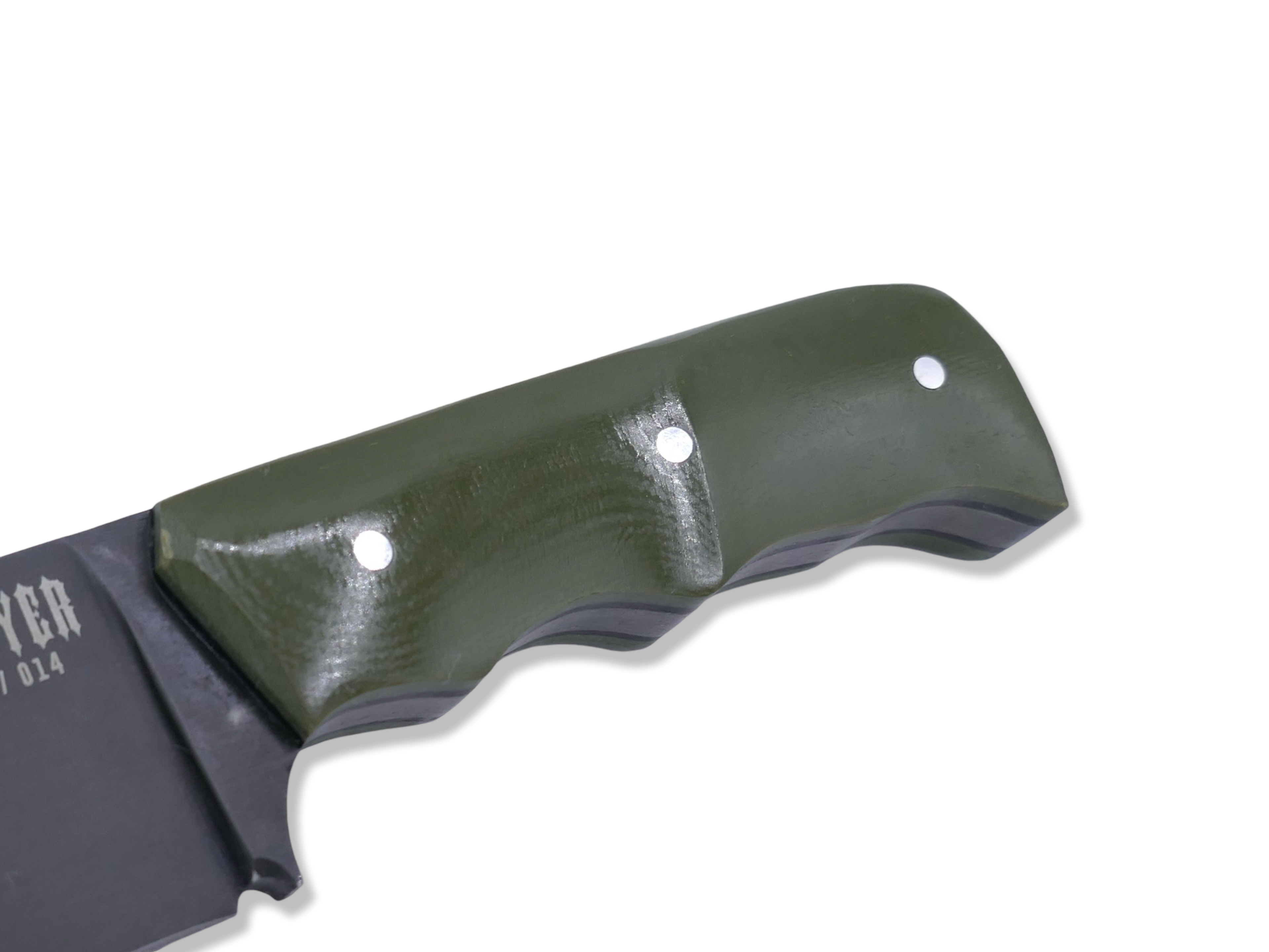 Slayer Mini Hollow Grind Custom - Black Ops / OD Green G-10 / Black G-10 Liner / Sheath Included