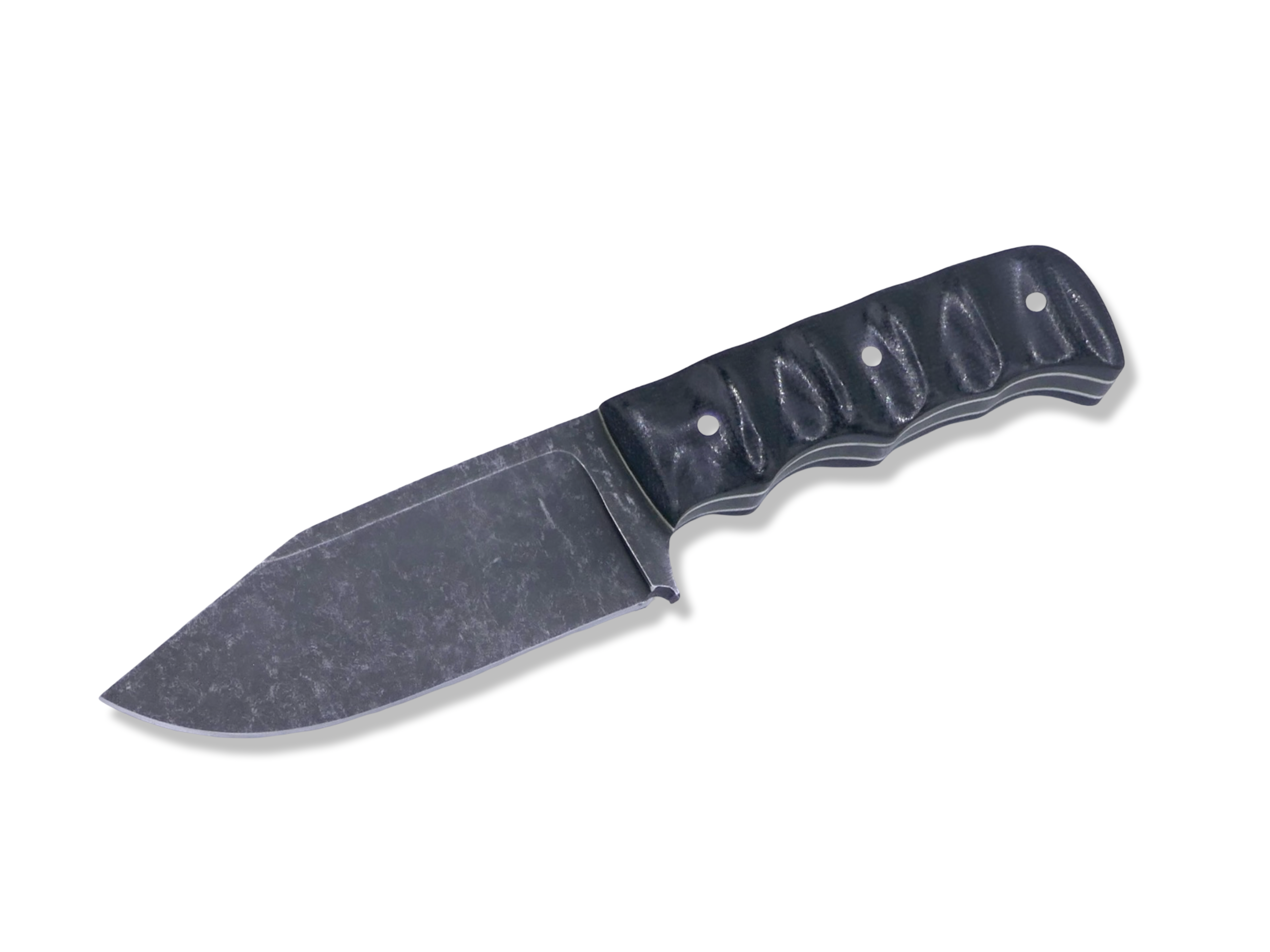 Slayer Mini Hollow Grind Custom - Dark Stonewash / Black Micarta / White G-10 Liner / SHEATH INCLUDED