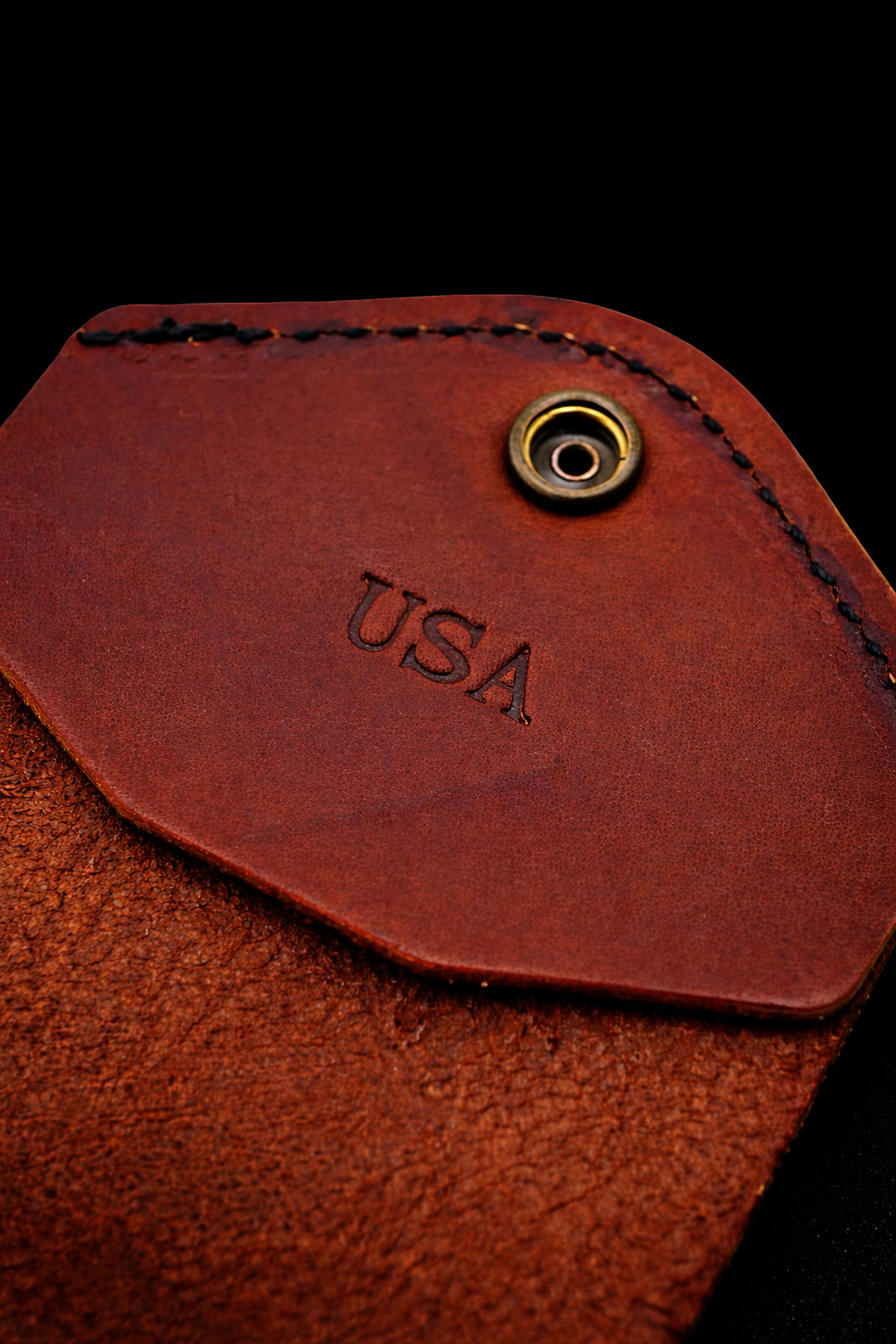 Crimson Blood Rider Wallet - Handmade Small Batch Leather Wallet