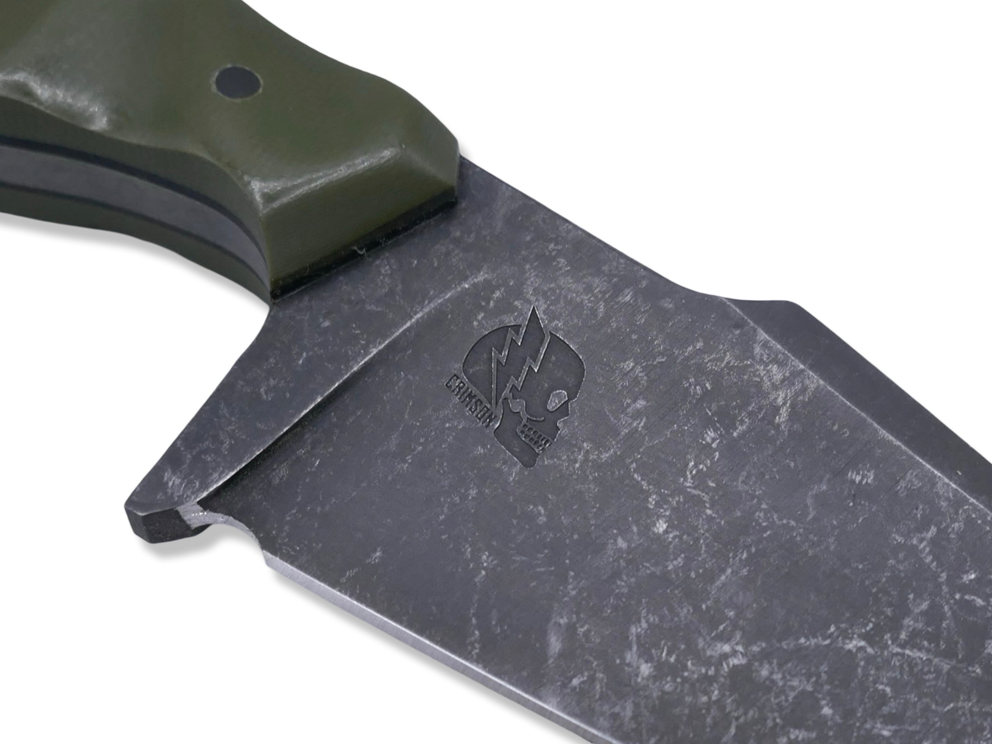 Reaper - Dark Stonewash / OD Green G-10 / Carbon Fiber Pins