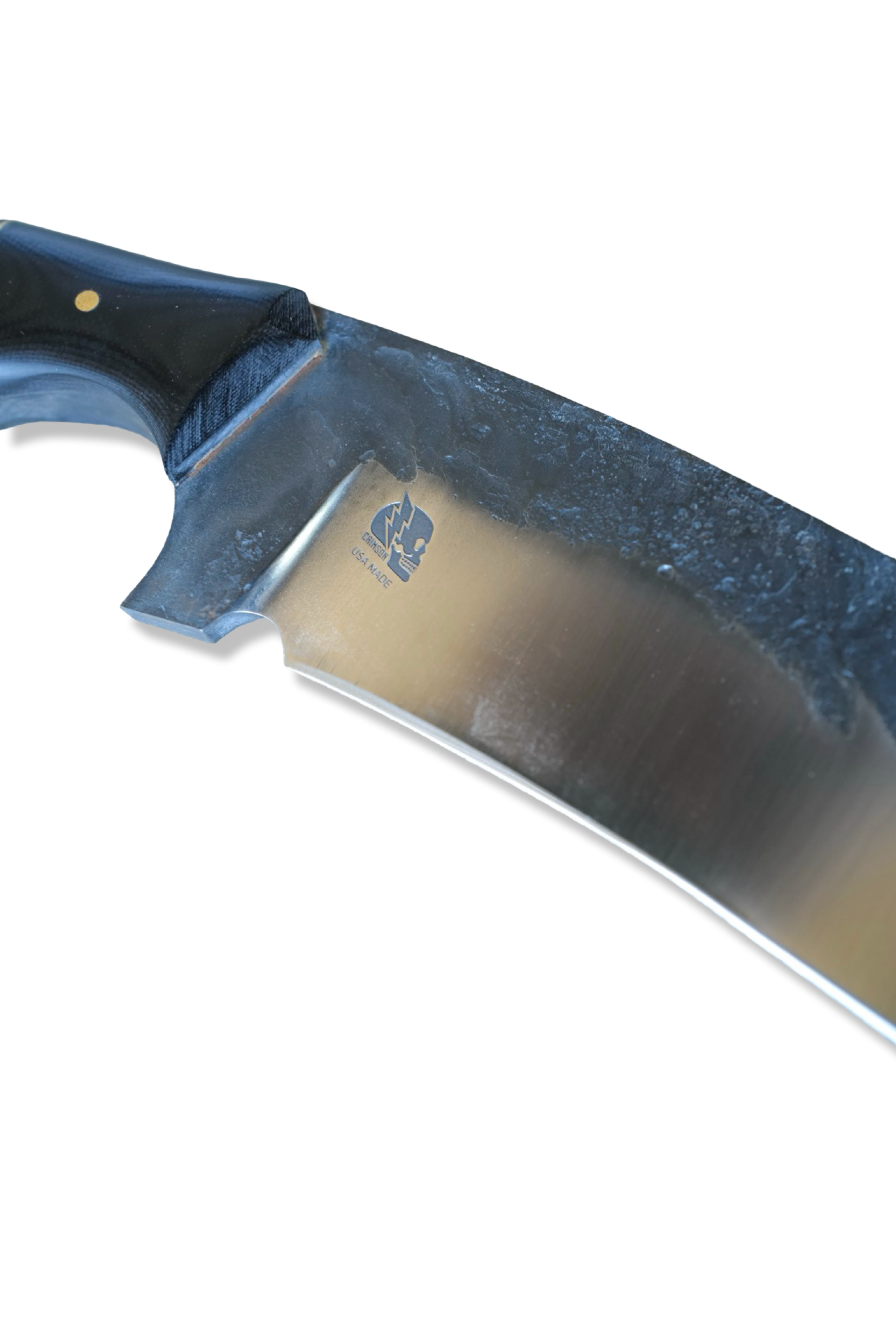 Forged Custom - Black G-10 / Red Tru Stone / Brass Splits + Hardware