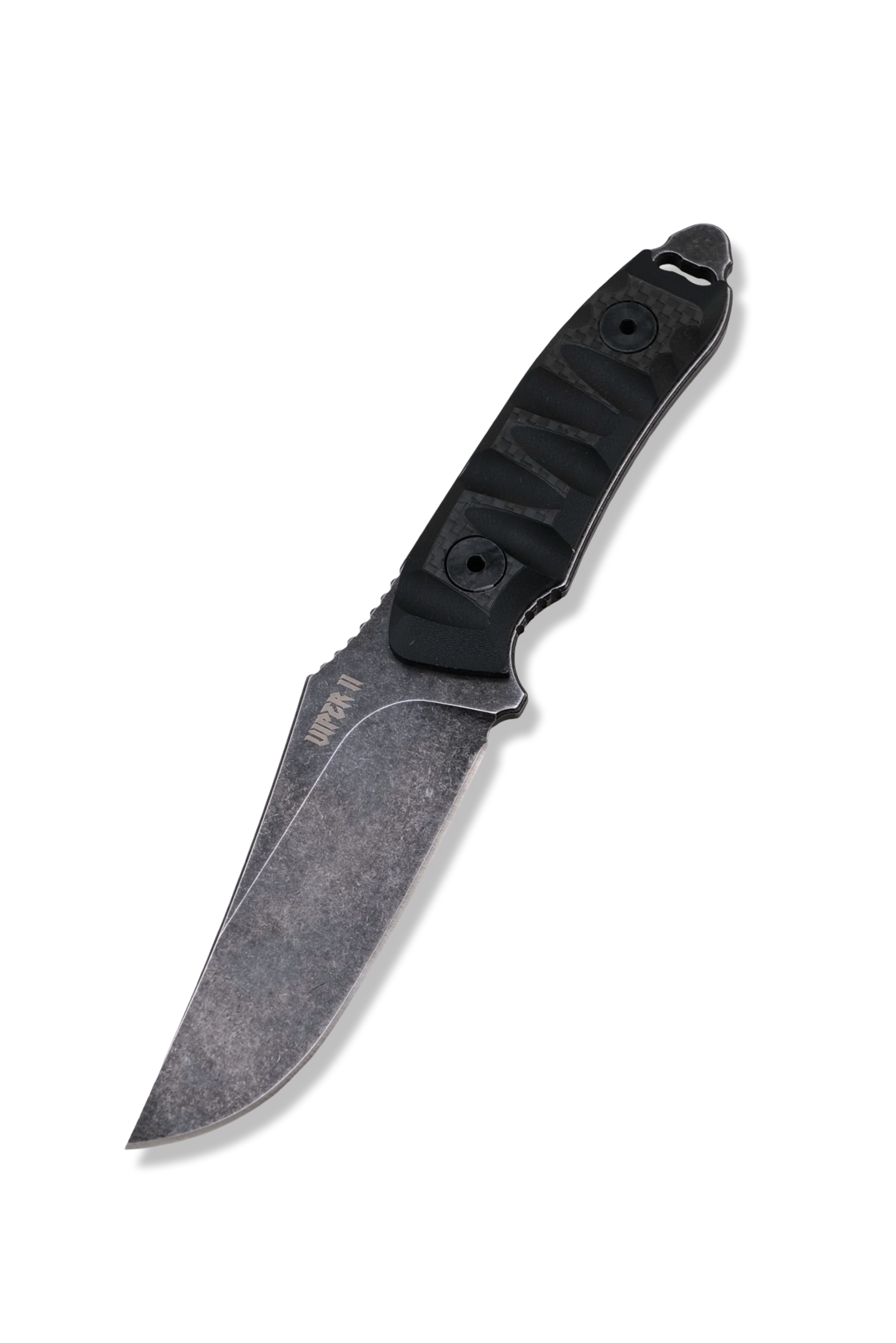 Viper II - Dark Stonewash / Textured Carbon Fiber Handle / Kydex Sheath Included