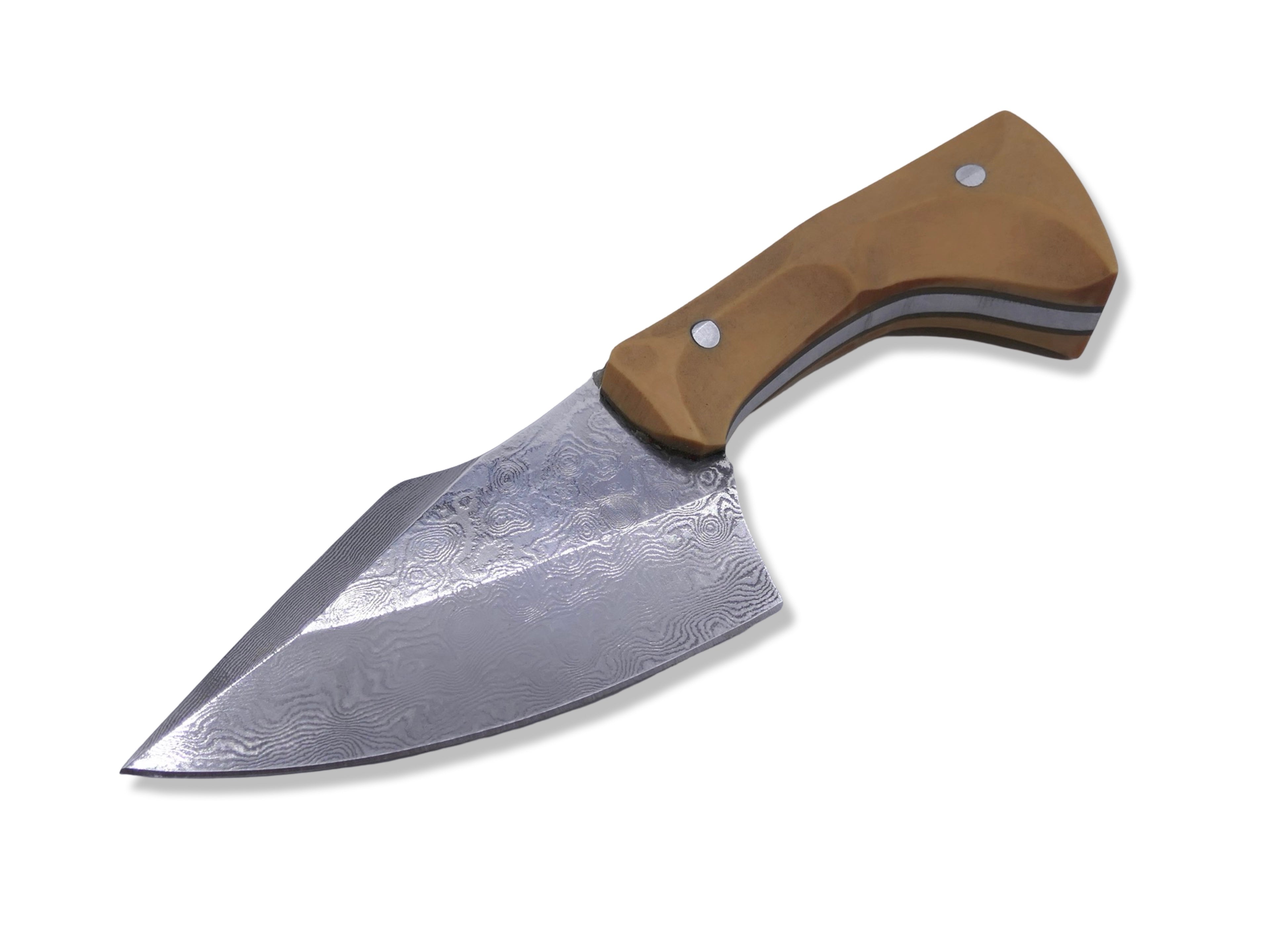 Piranha - Vegas Forge Stainless Damascus / 1970’s GE Paper Micarta