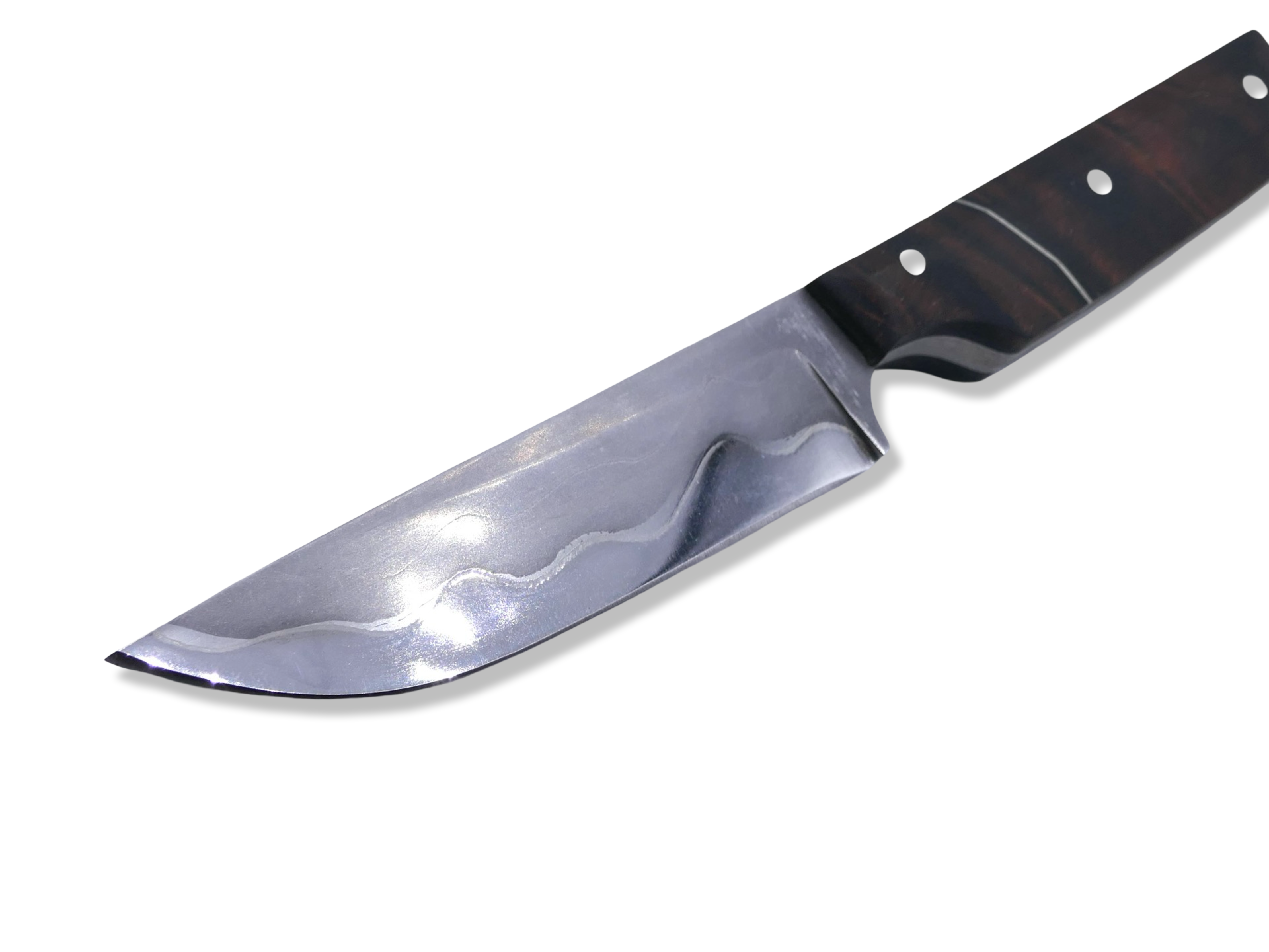 Custom 1 of 1 - Baker Forge Stainless Damascus / Hawaiian Koa / Nickel Split / SHEATH INCLUDED