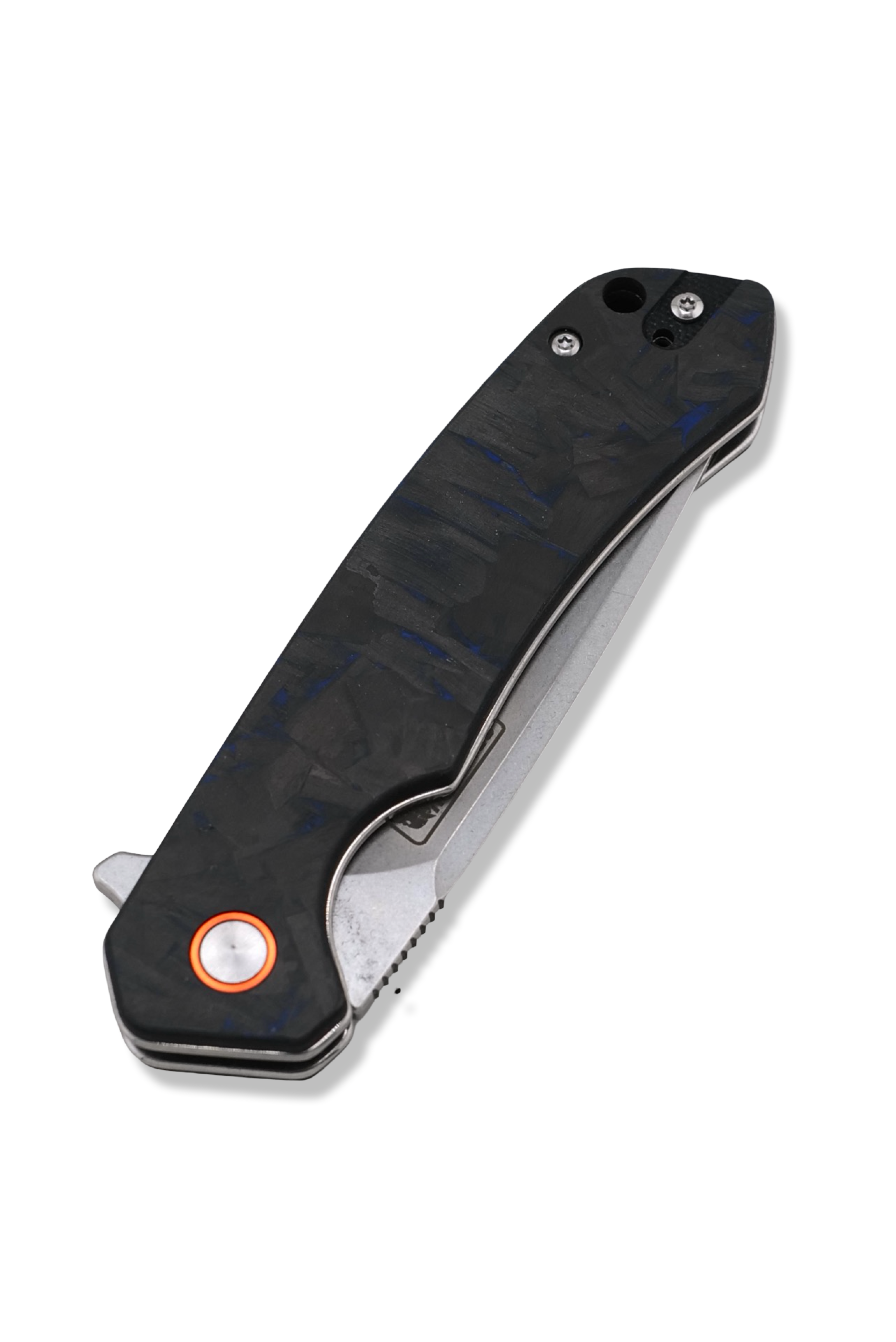 Copperhead Folder - Black / Blue Carbon Fiber Handle / Stonewash