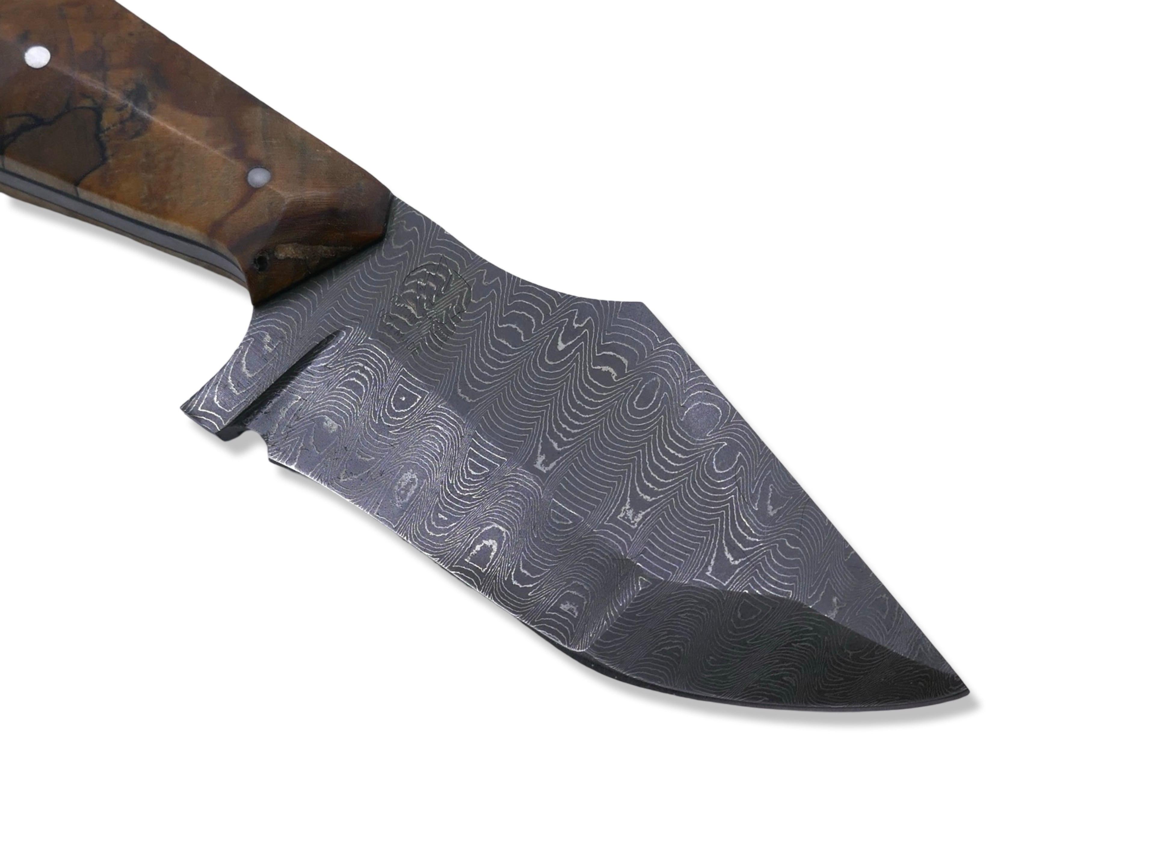 Pro Hunter for “Islam Makhachev “ Custom 1 of 1  - Vegas Forge Stainless Damascus / Spalted Ambrosia Handle / Black G-10 Liner / USA MADE