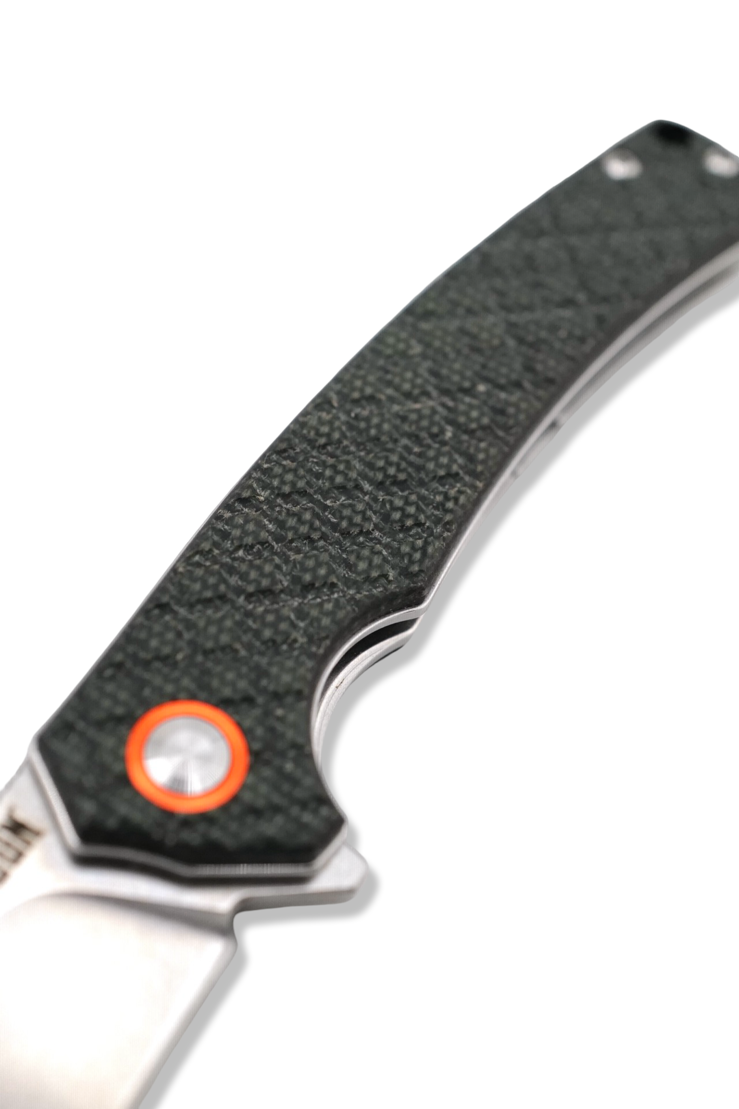 Interceptor Folder - Green Textured handle / Stonewash Blade