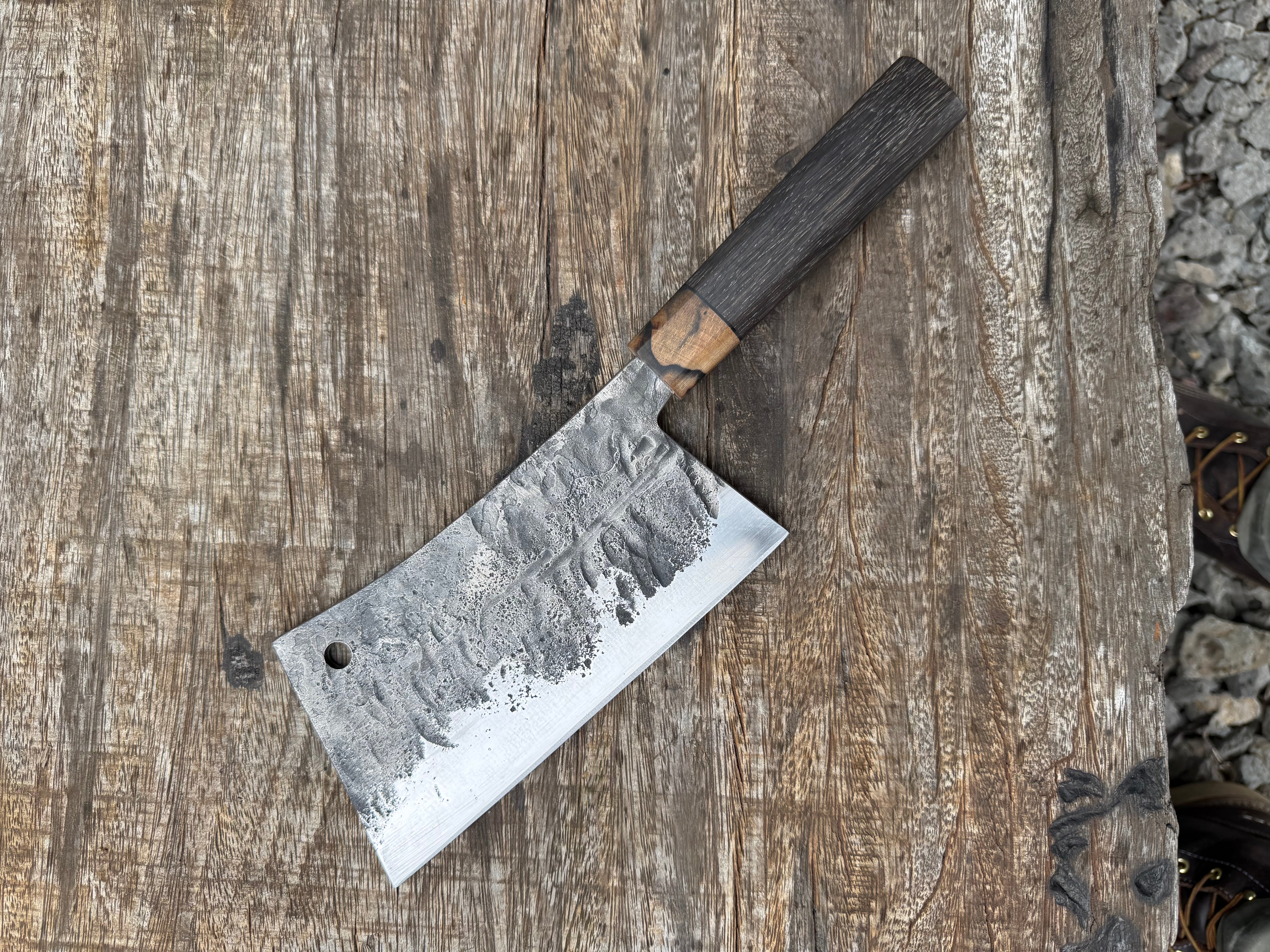 Custom Forged Cleaver - 80CRV2 Blade / Hidden Tang