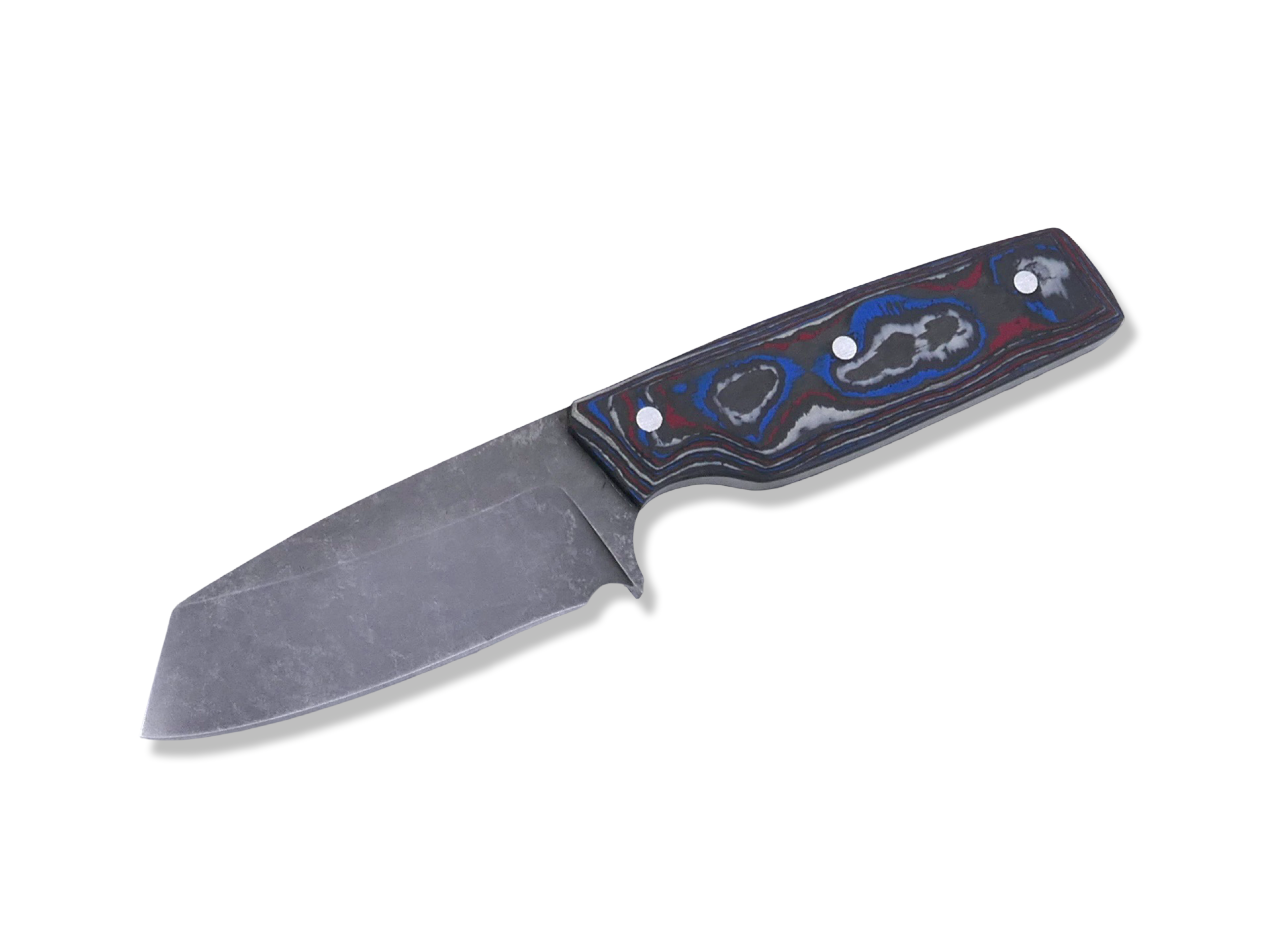 Roach 1 of 1 Custom Stainless - Light Stonewash / America Camo Carbon / Black G-10 Liner / SHEATH INCLUDED