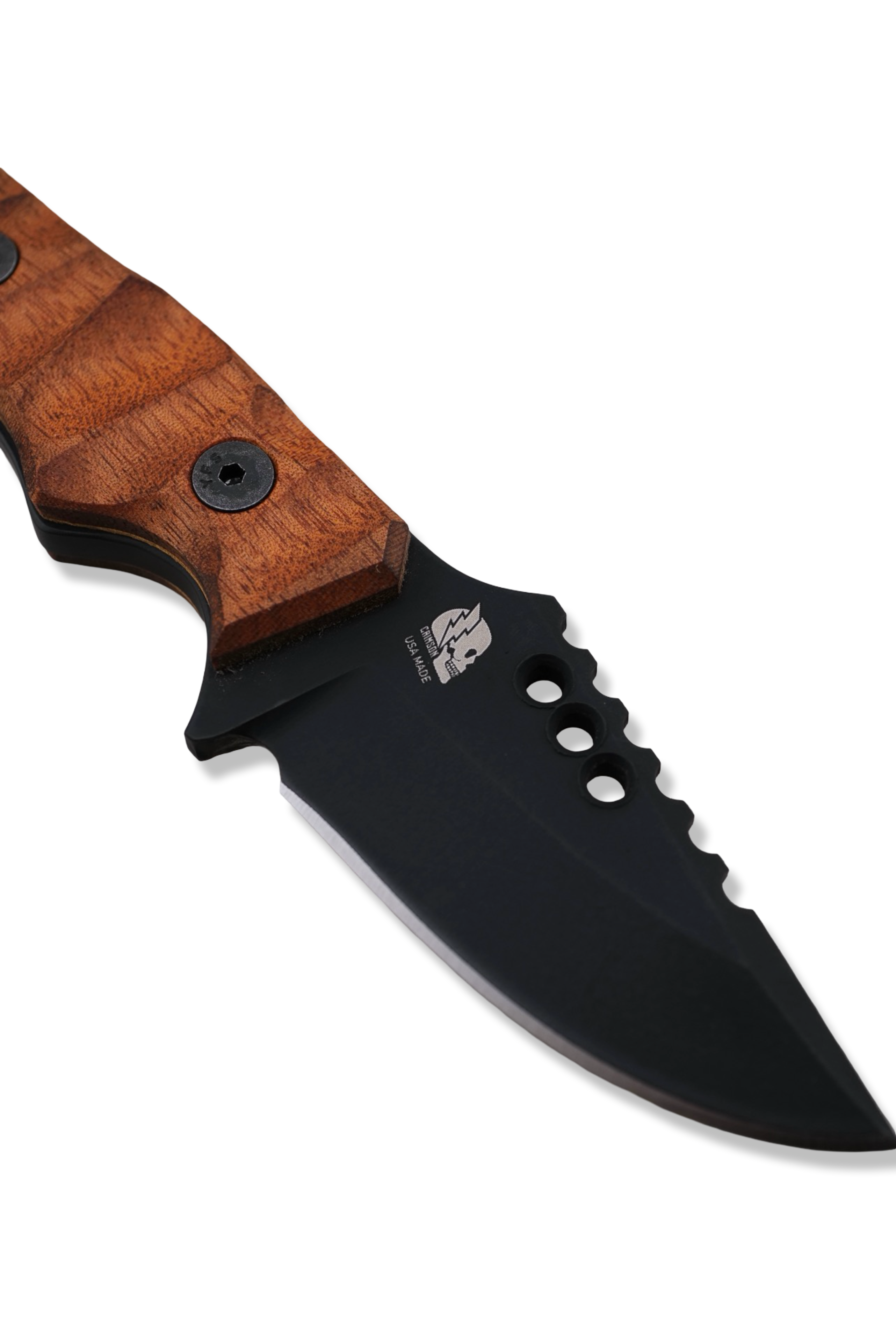 RPM Iron Wolf Custom 1/1  - Black Cerakote / Leopard Wood w/ Brass Liner  /  Leather Sheath Included