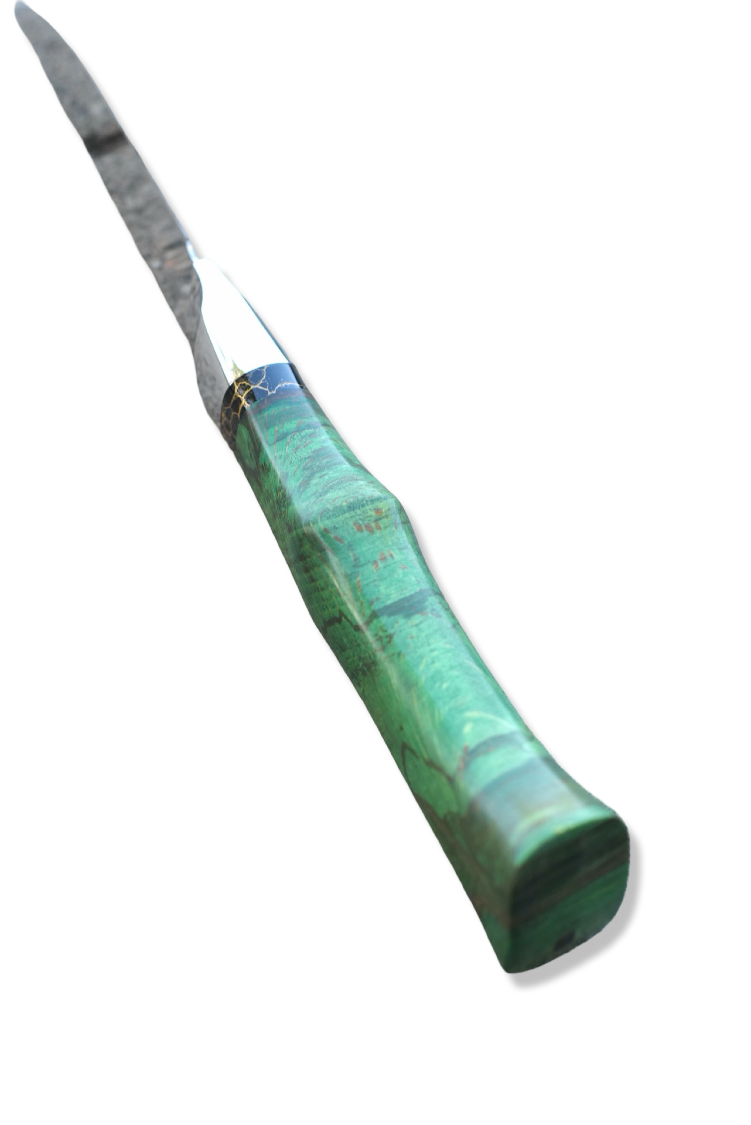 Custom Integral - Mirror Polish / Green Raffir Handle