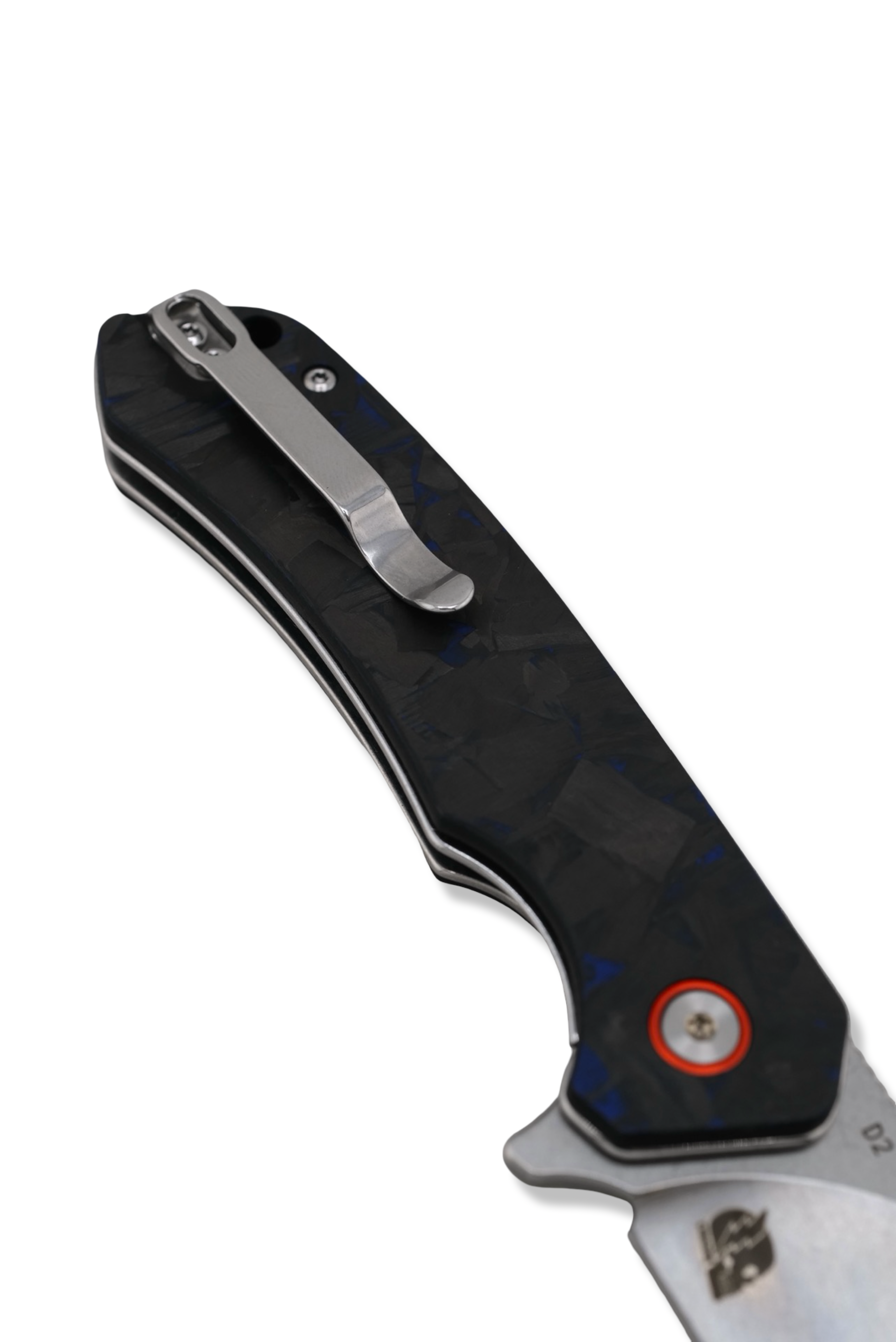 Copperhead Folder - Black / Blue Carbon Fiber Handle / Stonewash