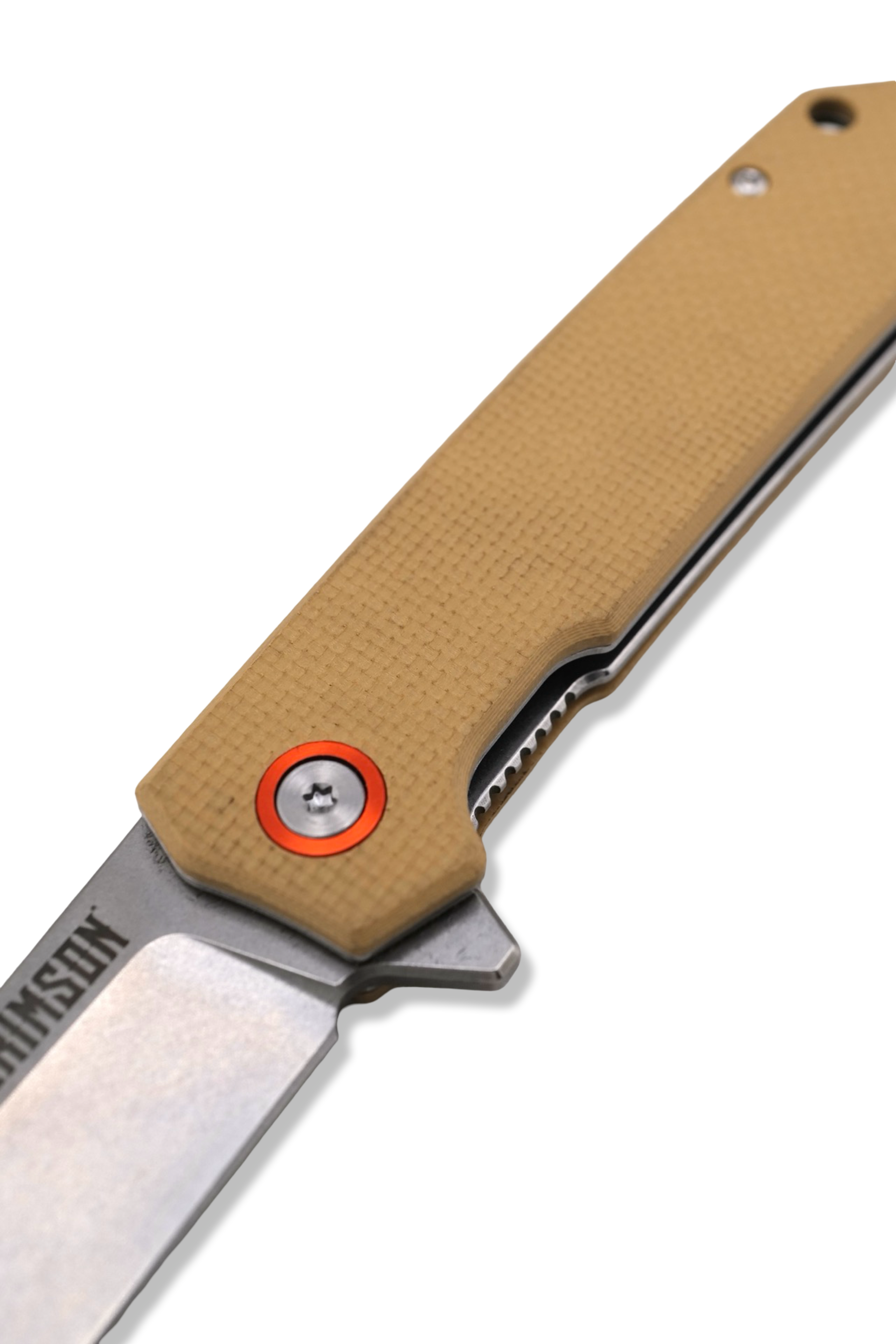 P1 Flipper Tanto - Tan Micarta Handle / Stonewash Blade