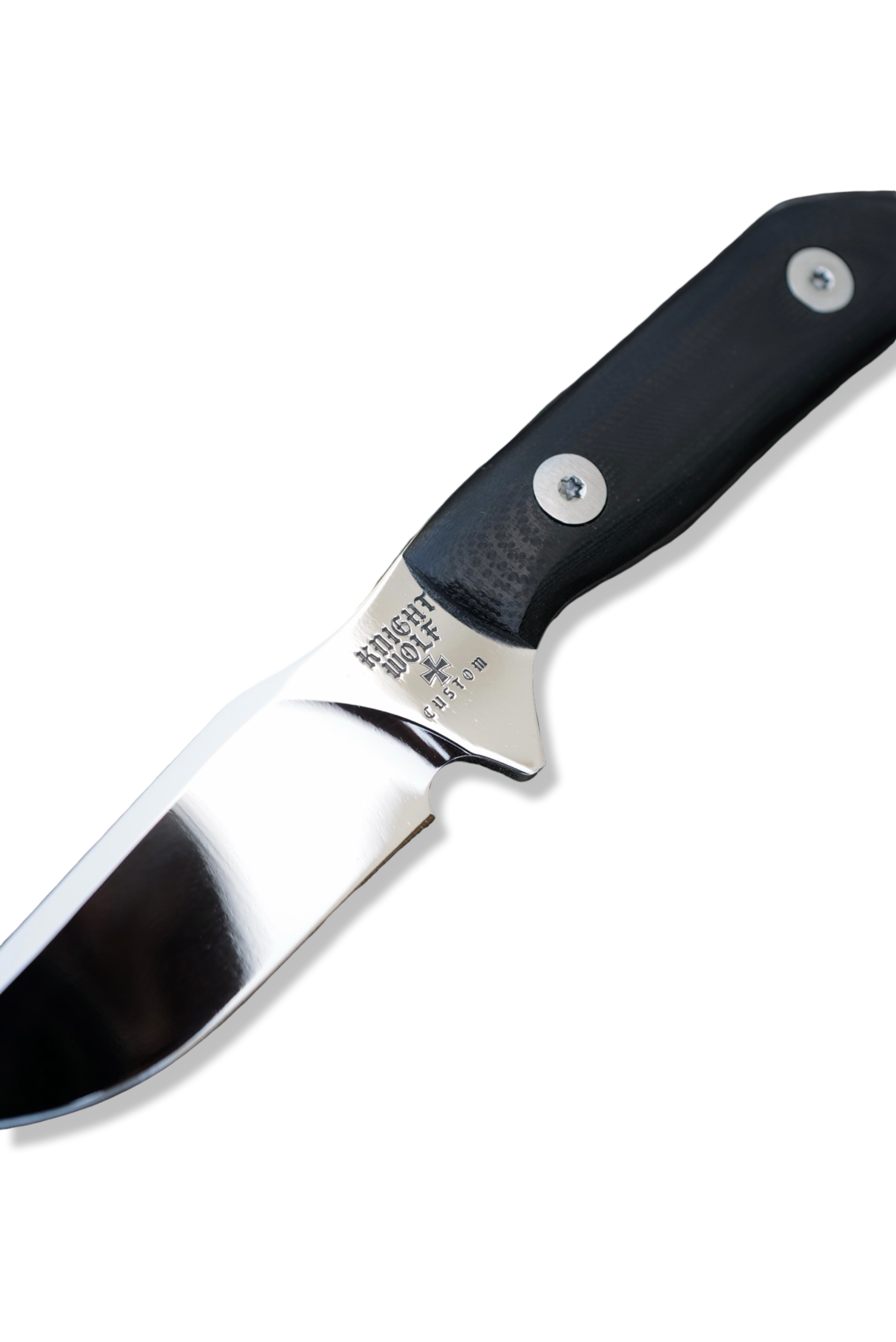 Knight Wolf CUSTOM - Mirror Polish / G-10 Handle / Leather Sheath Included