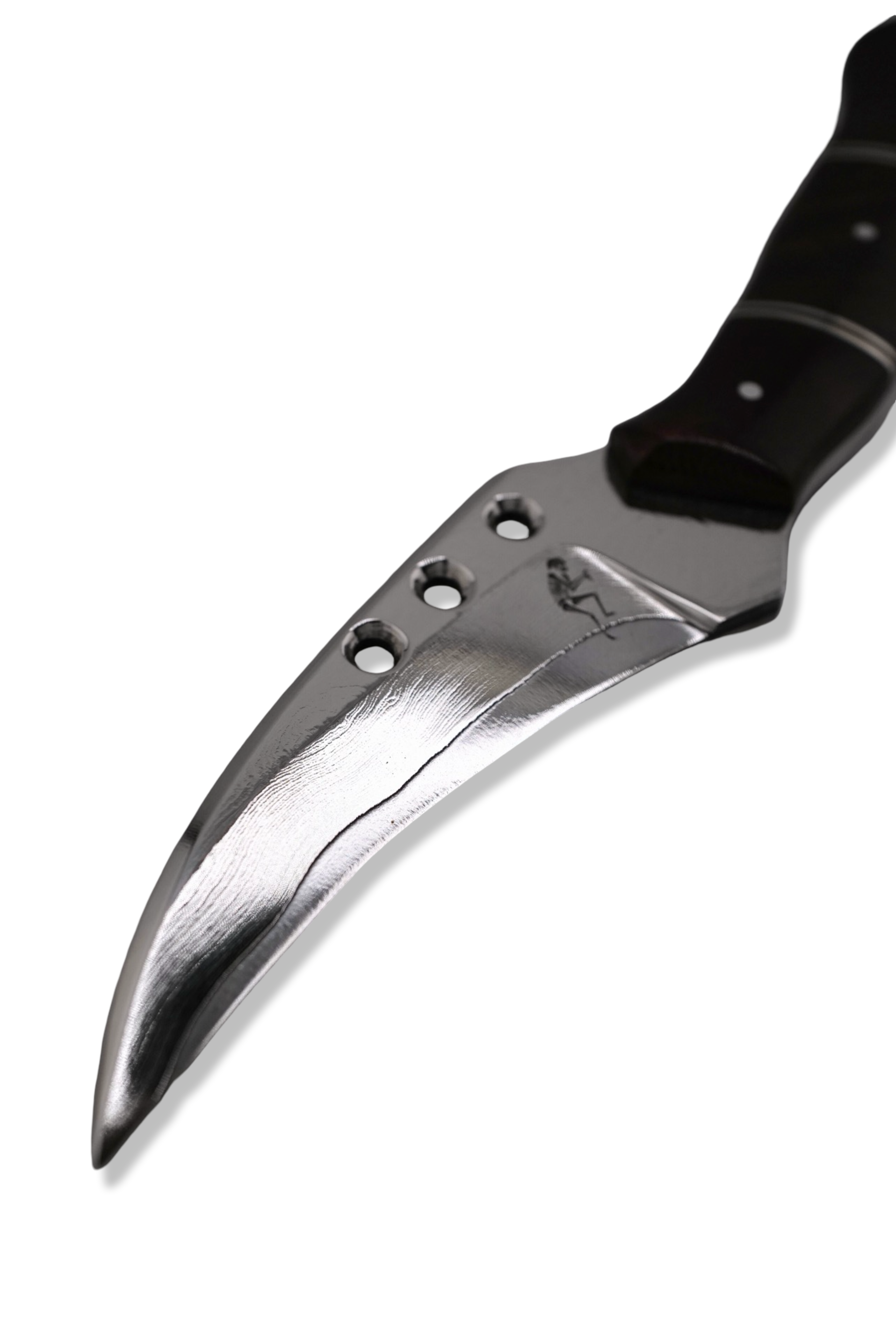 Ed Calderon Custom - Polished Damascus / Westinghouse Micarta / Nickel Splits /