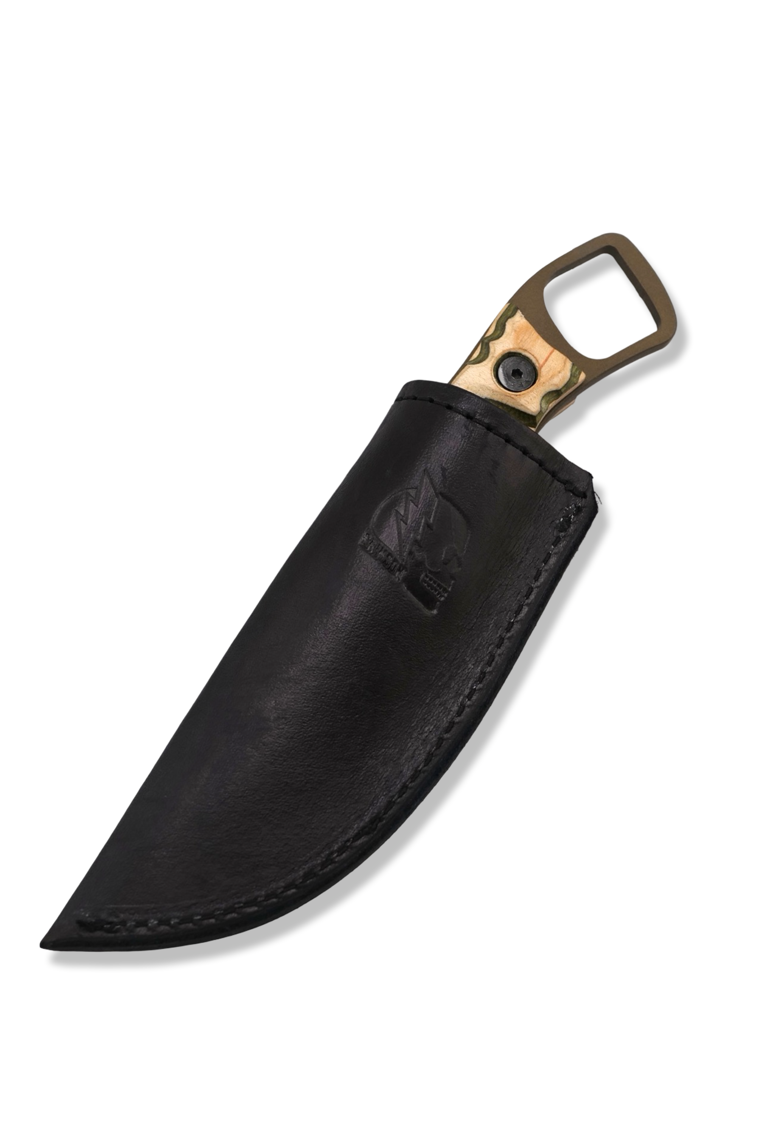 RPM Iron Wolf  “ CHRIS COLE EDITION “ ROSE LOGO 1 OF 1 - Burnt Bronze Cerakote / Chris Cole Skateboard Handle / Leather Sheath Included