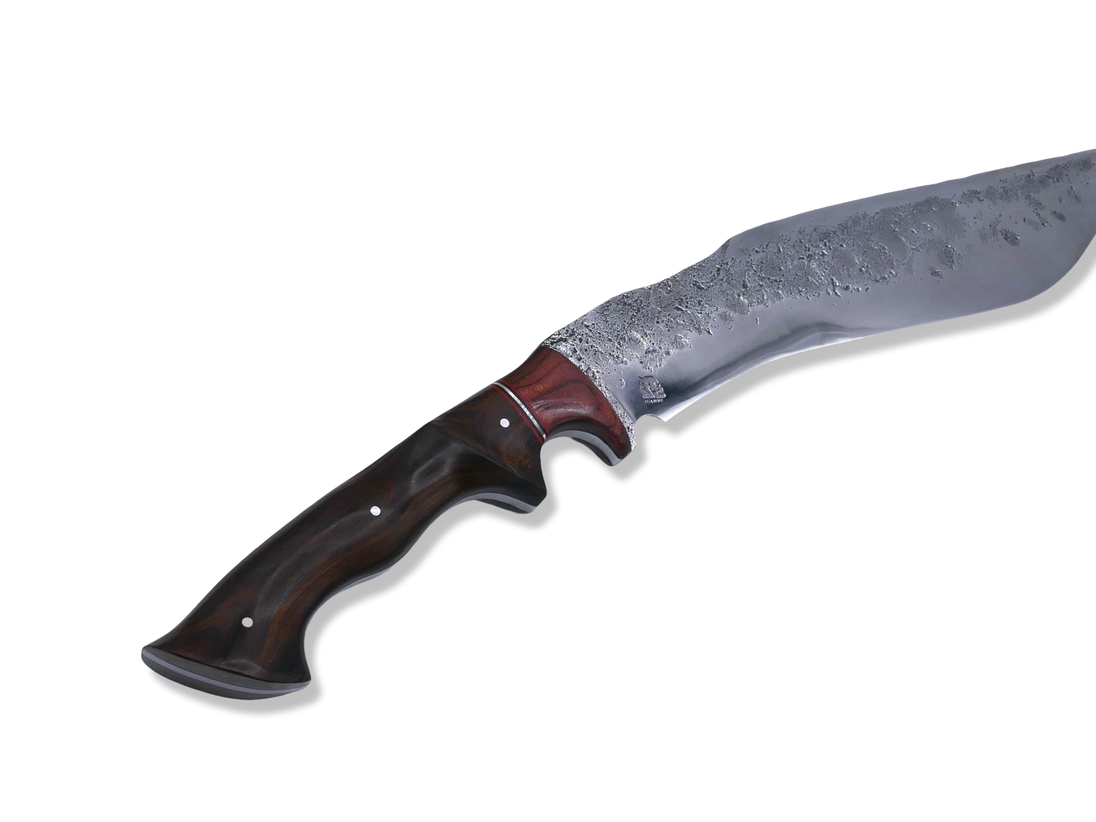 Forged Kukri Custom - 80CRV Blade / Rose wood / Nickel Split / Iron Wood Handle