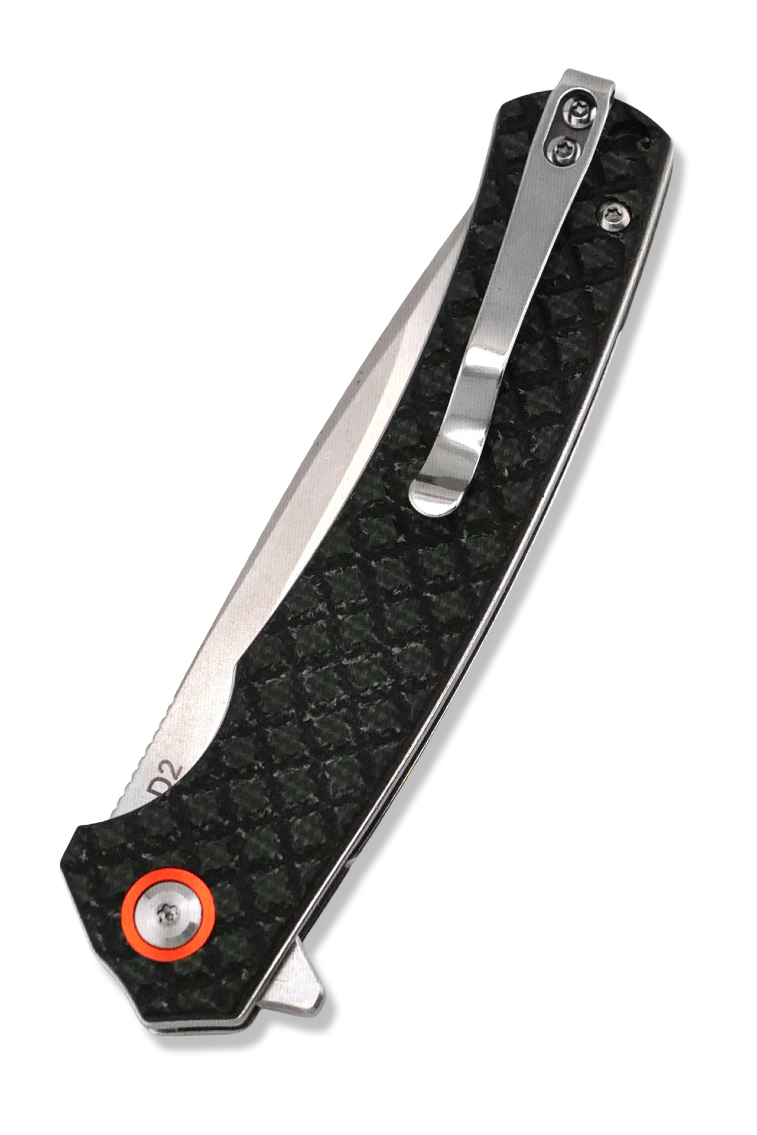 Interceptor Folder - Green Textured handle / Stonewash Blade