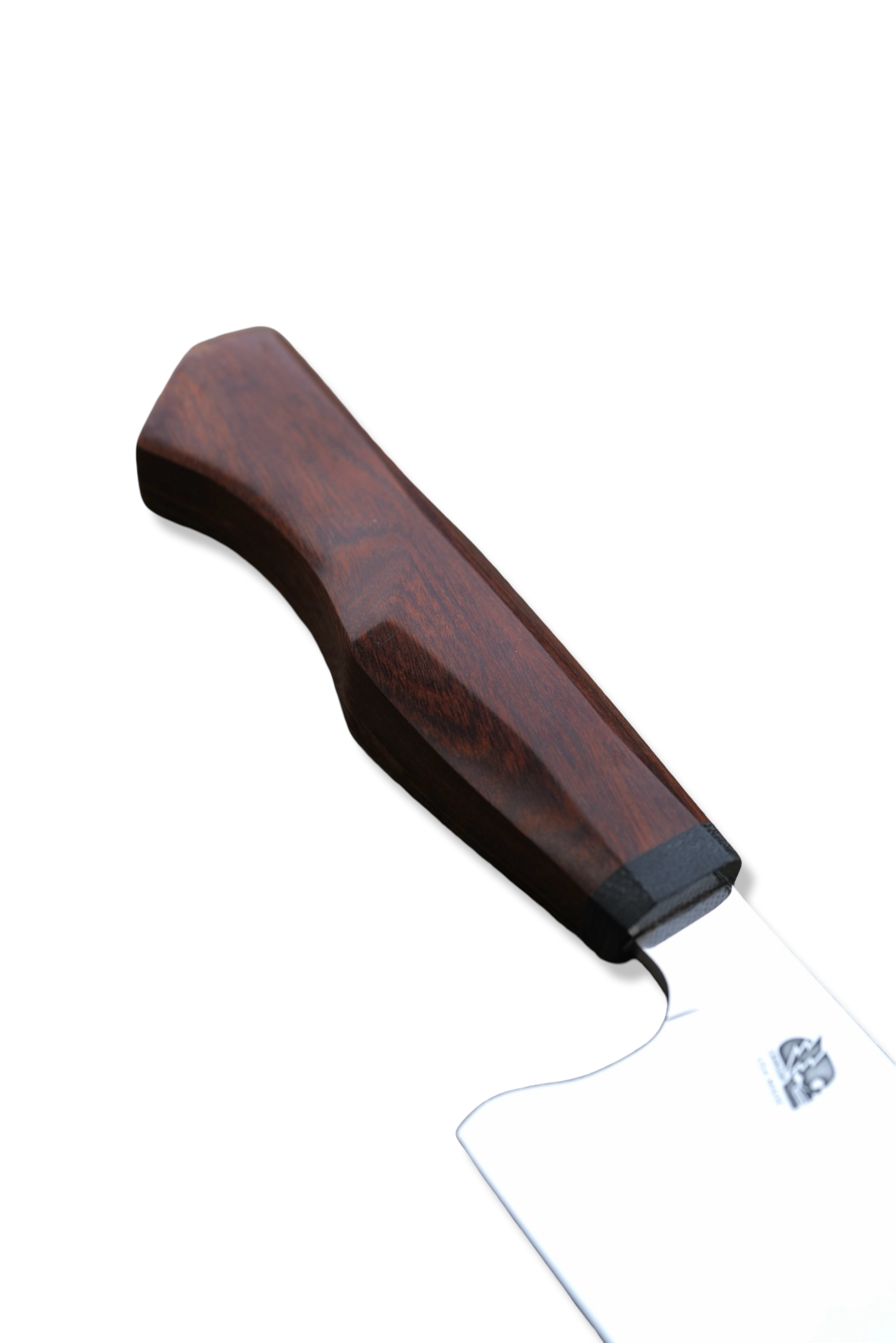 Custom Hidden Tang Chef - Mirror Polish / Iron Wood + Micarta Handle