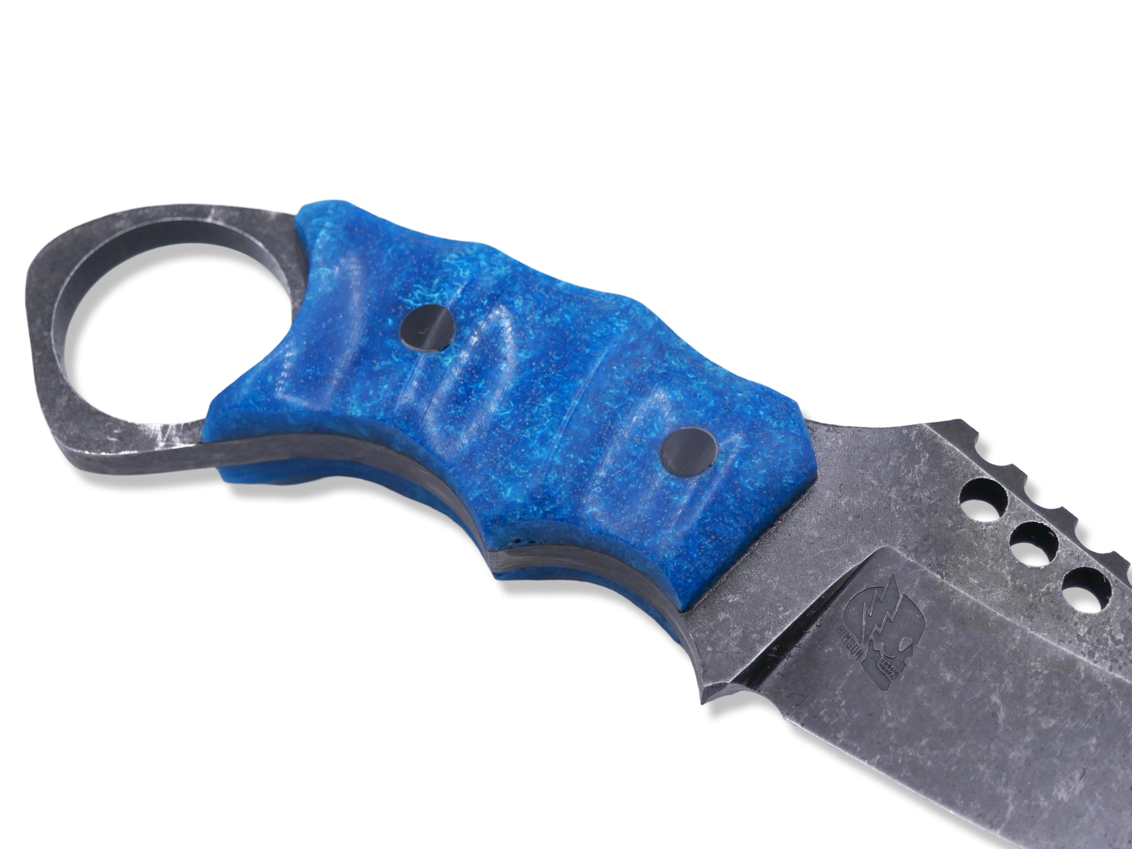 IRON WOLF - Dark Stonewash / Blue Composite Handle