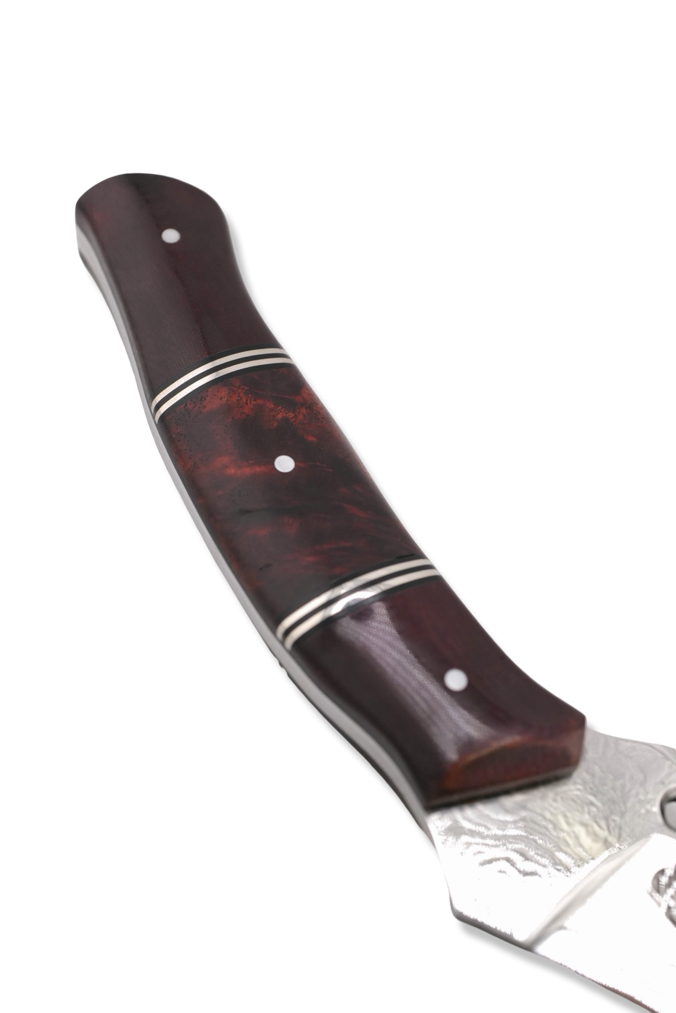 Ed Calderon Custom - Polished Damascus / Westinghouse Micarta / Nickel Splits /