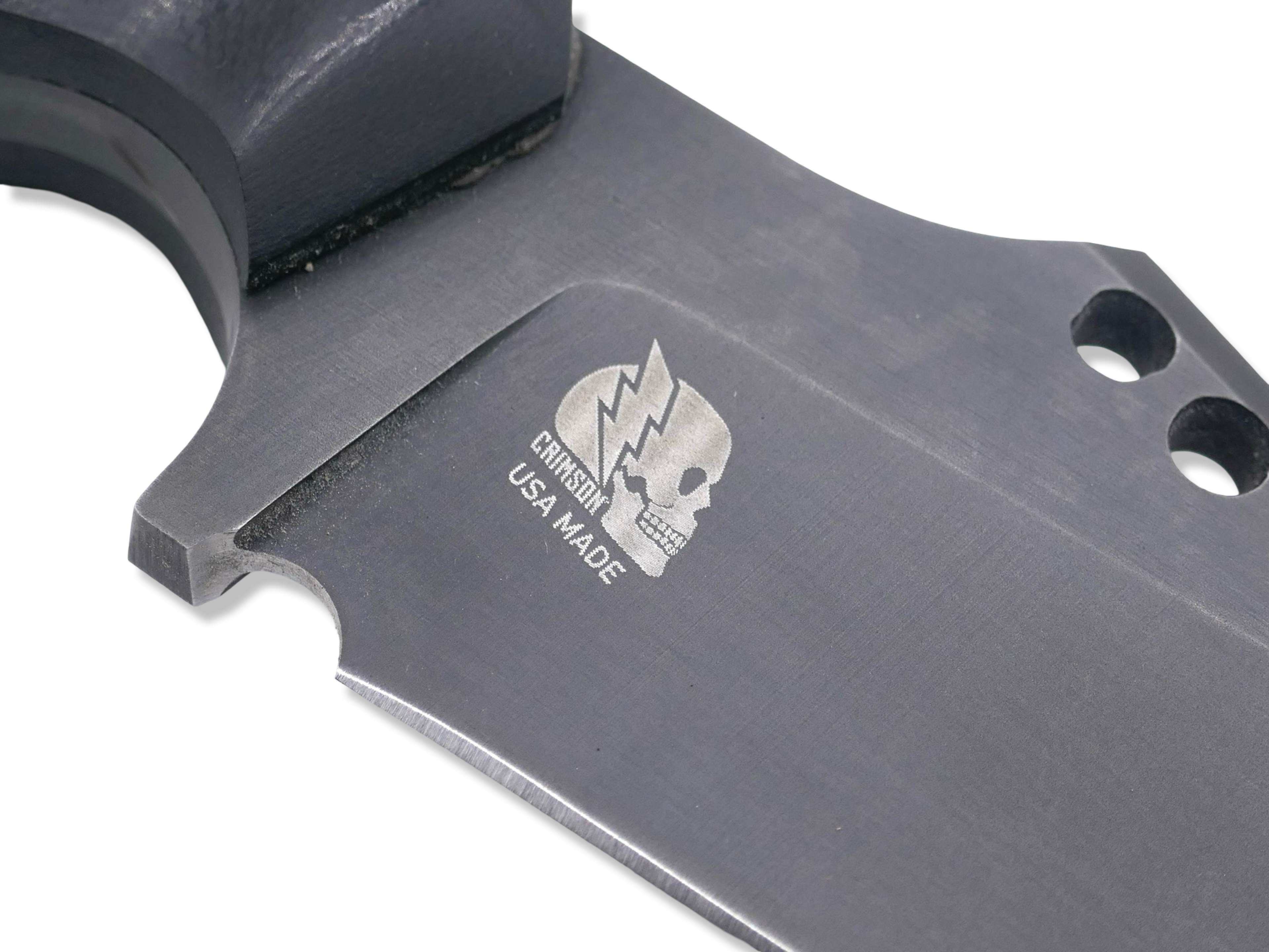 The Duke Custom 1 of 1 - Tungsten Finish / Black G-10 / Brass Splits / Black G-10 Liner - SHEATH INCLUDED