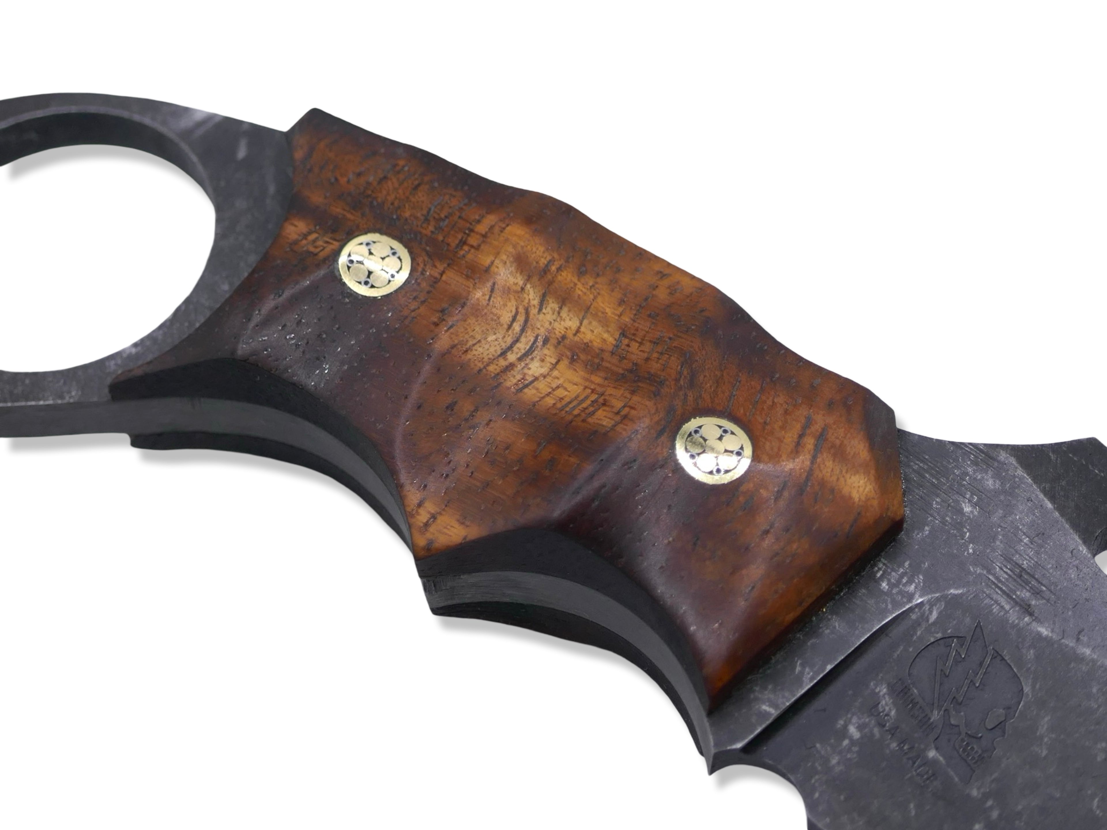 IRON WOLF Custom 1 of 1  -  Dark Stonewash / Hawaiian Koa / Mosaic Pins