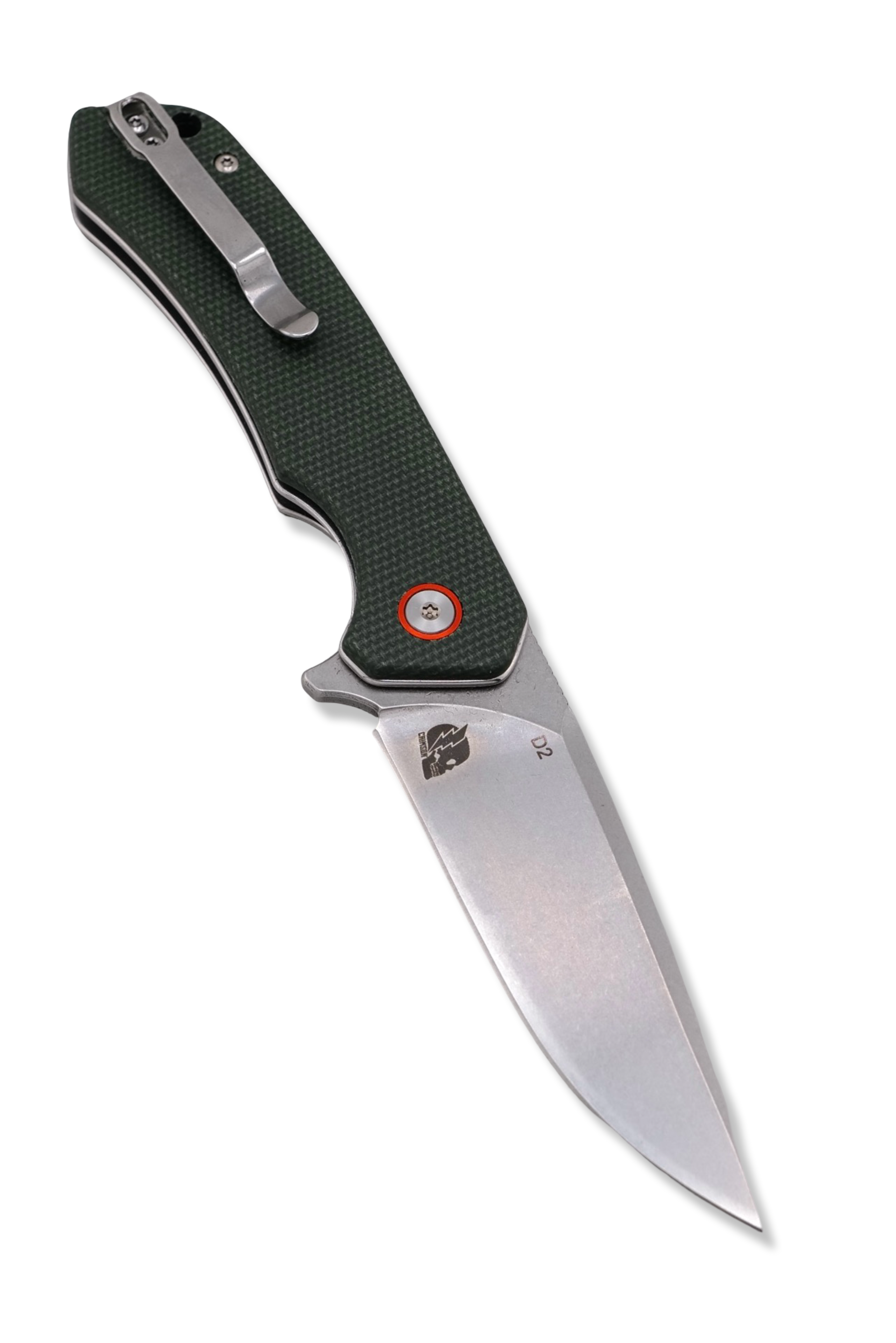 Copperhead Folder - OD Green Micarta Handle / Stonewash
