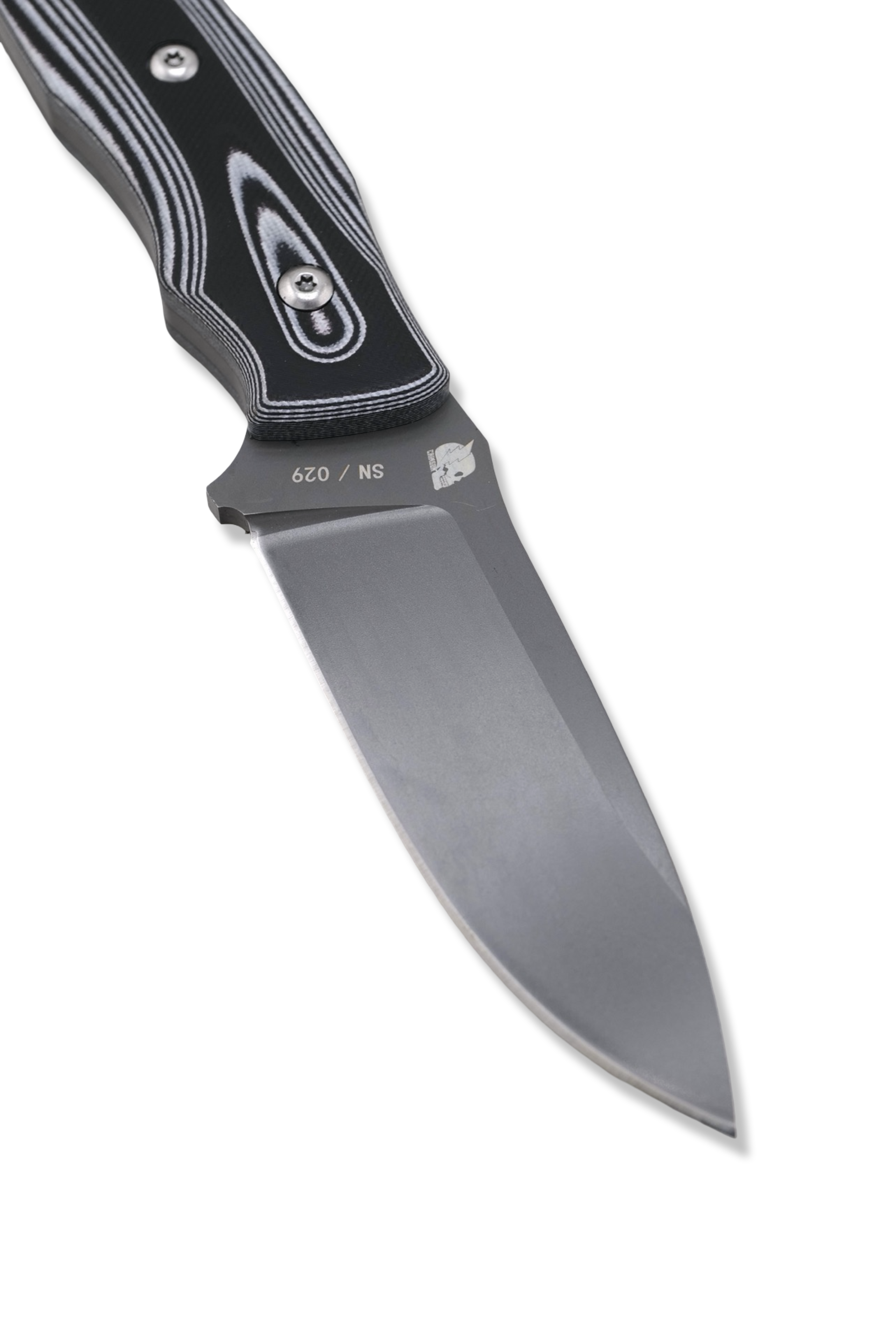 The Homelander - Black / White G-10 Handle / PVD Coated Blade / Kydex Sheath Included